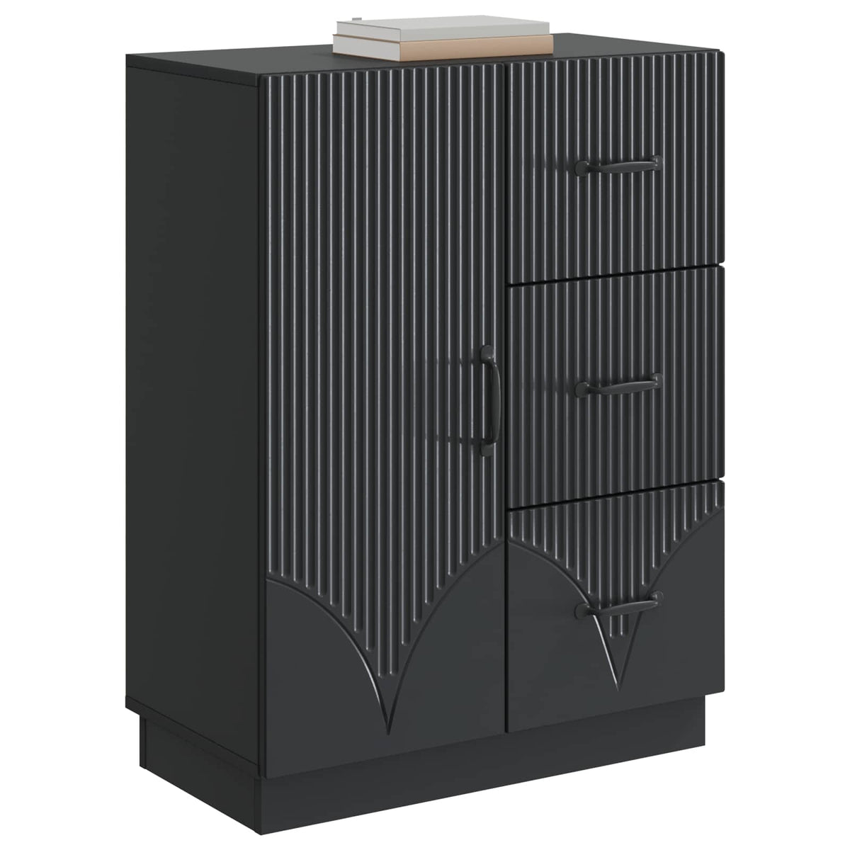 Sideboard Schwarz 66 x 34,5 x 87 cm Holzwerkstoff