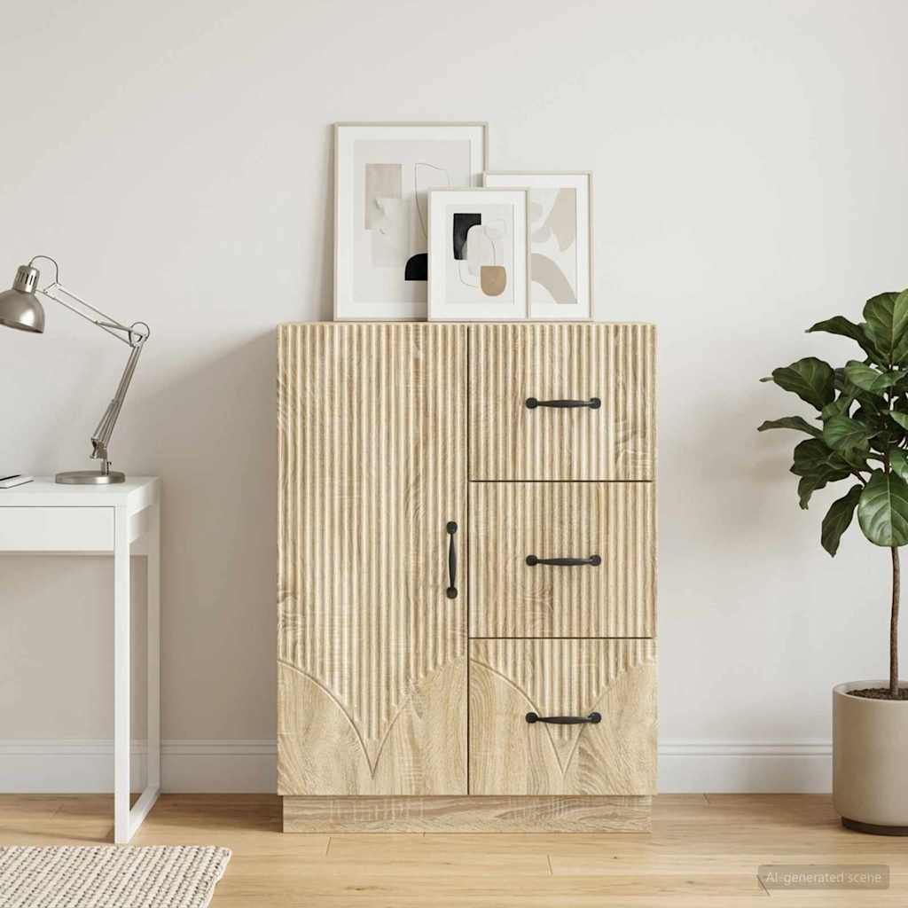 Sideboard Sonoma-Eiche 66 x 34,5 x 87 cm Holzwerkstoff