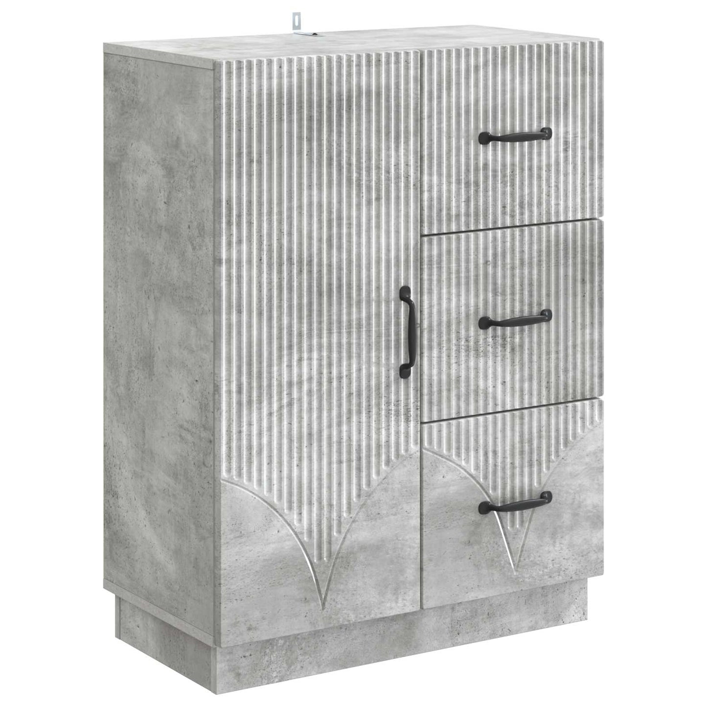 Sideboard Betongrau 66 x 34,5 x 87 cm Holzwerkstoff