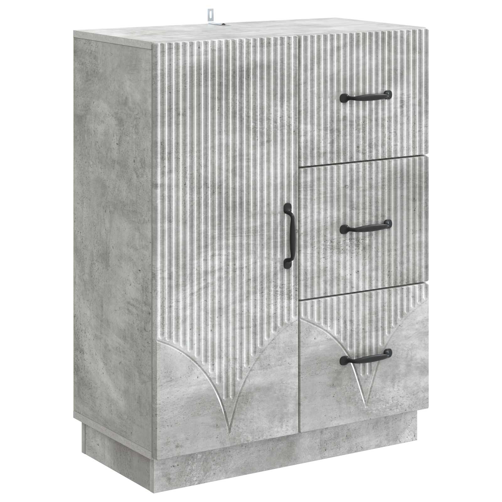 Sideboard Betongrau 66 x 34,5 x 87 cm Holzwerkstoff