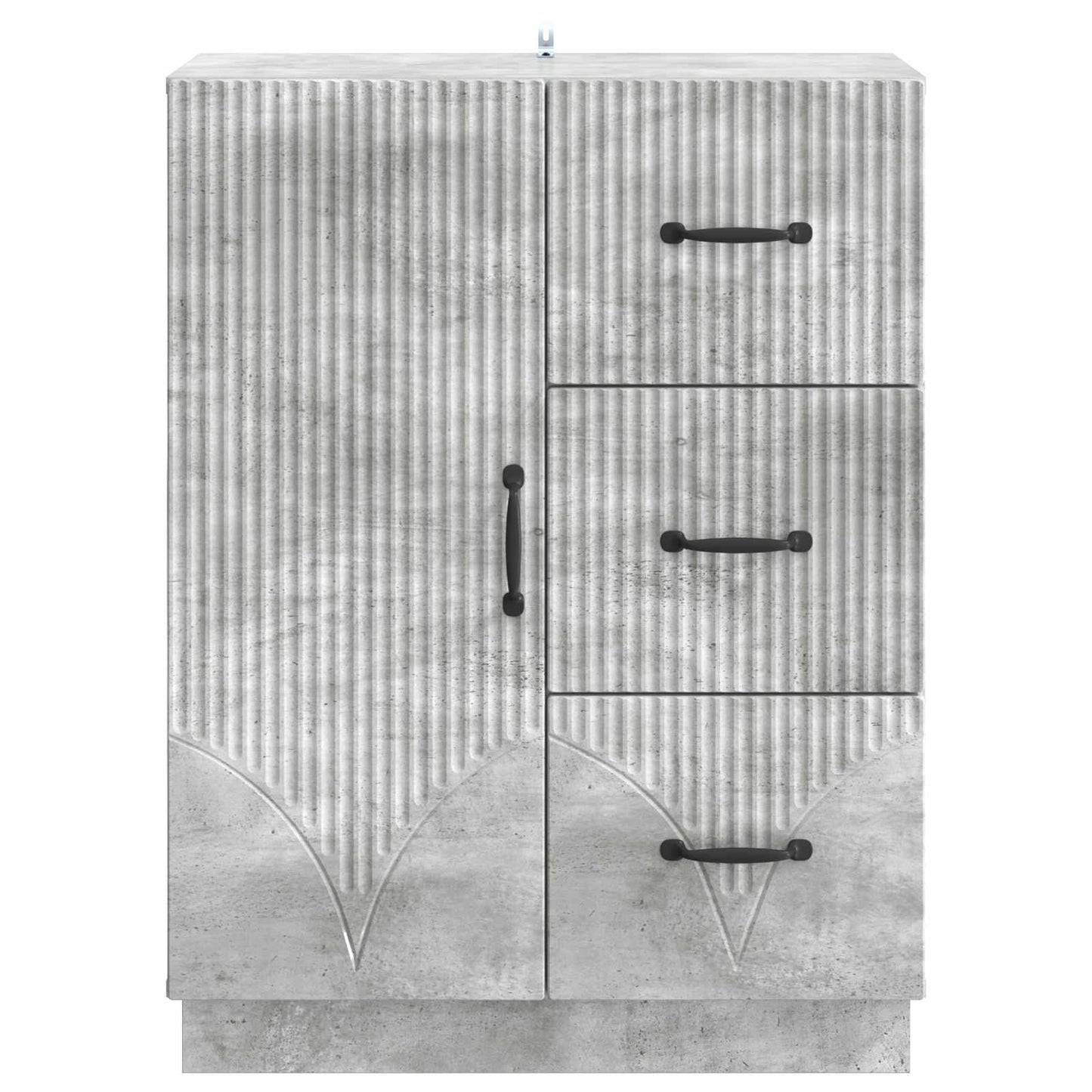 Sideboard Betongrau 66 x 34,5 x 87 cm Holzwerkstoff