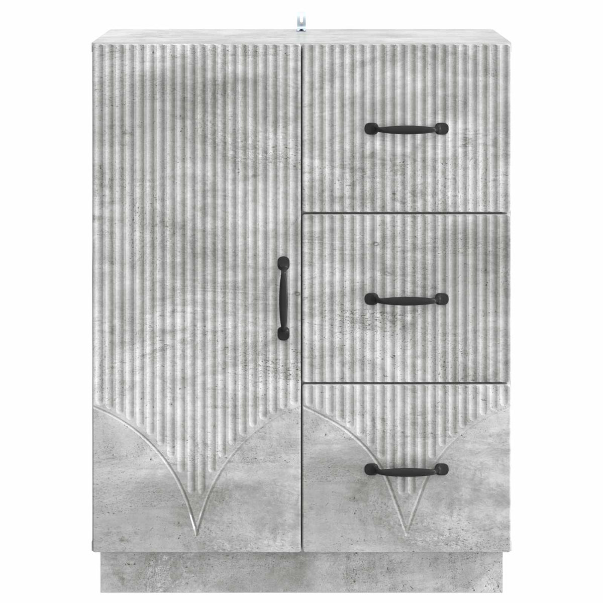 Sideboard Betongrau 66 x 34,5 x 87 cm Holzwerkstoff