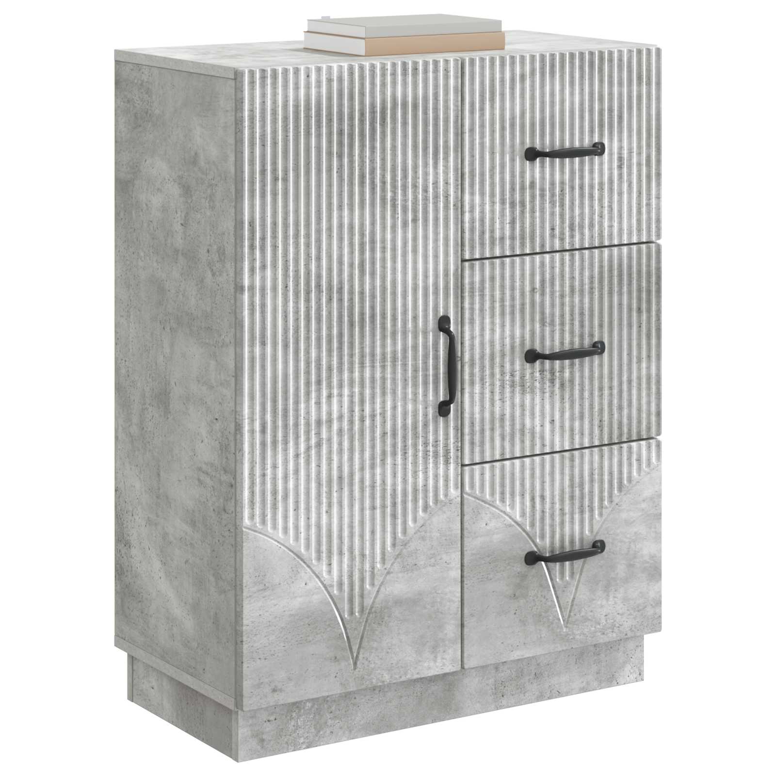 Sideboard Betongrau 66 x 34,5 x 87 cm Holzwerkstoff