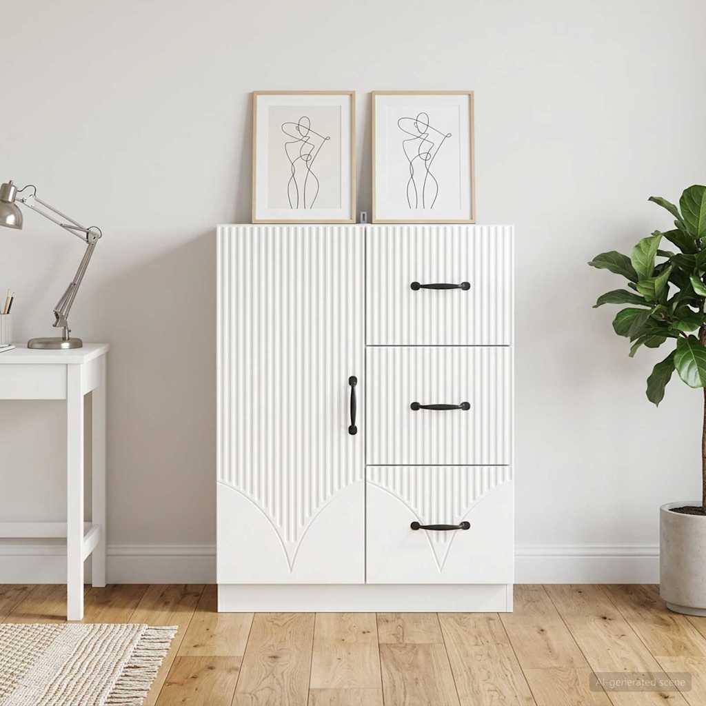 Sideboard Hochglanz Weiß 66 x 34,5 x 87 cm Holzwerkstoff