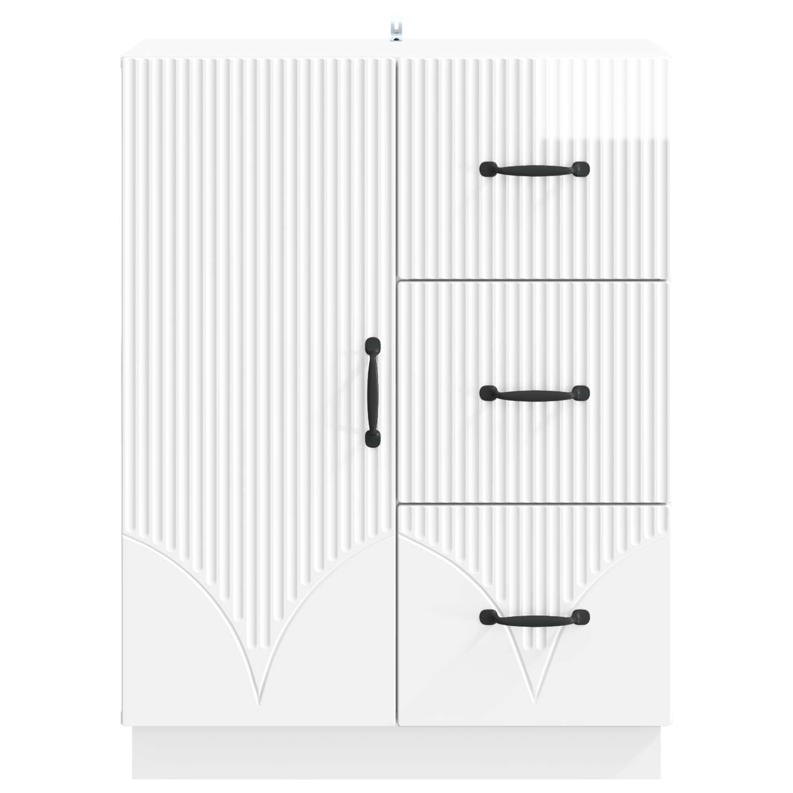 Sideboard Hochglanz Weiß 66 x 34,5 x 87 cm Holzwerkstoff