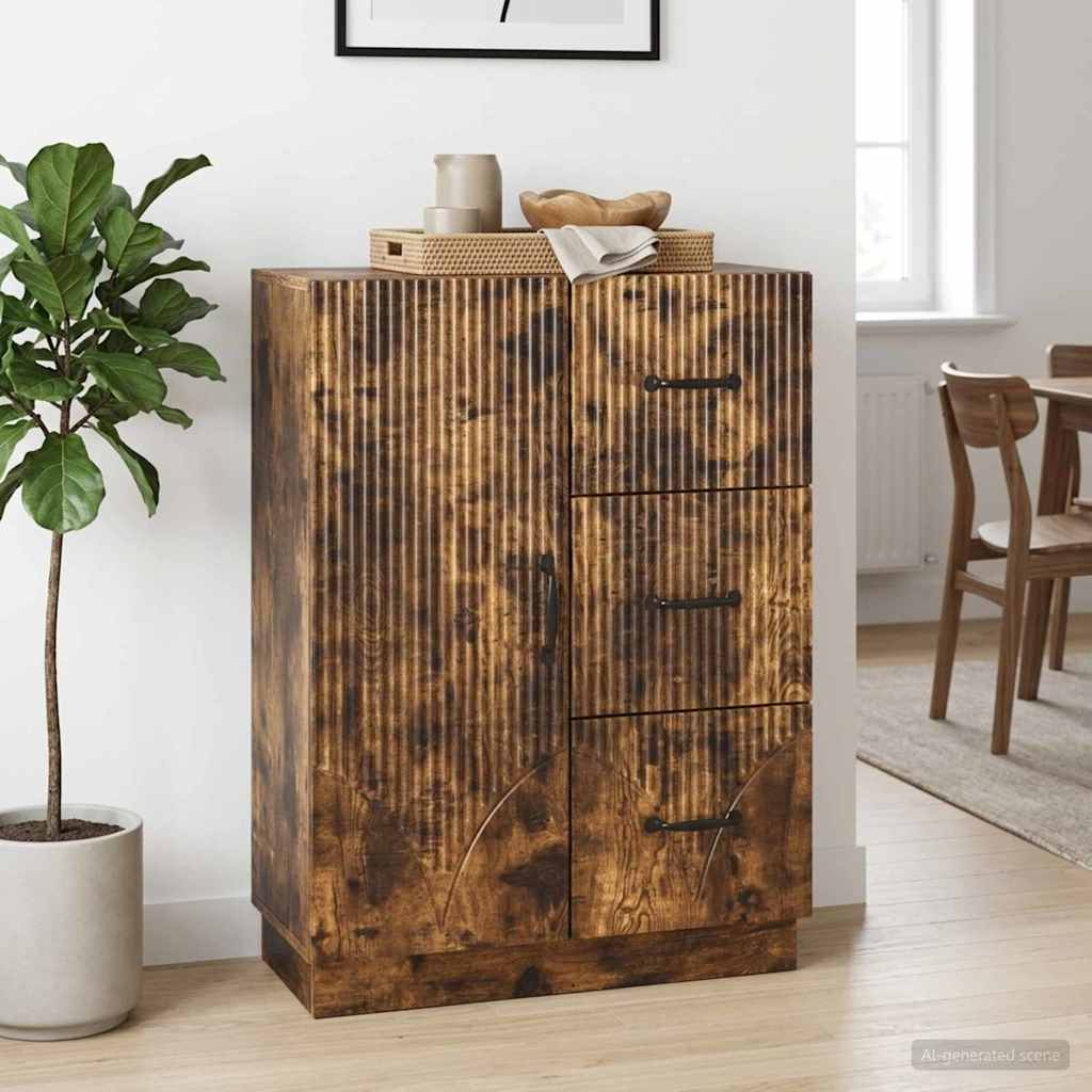 Sideboard Geräucherte Eiche 66 x 34,5 x 87 cm Holzwerkstoff