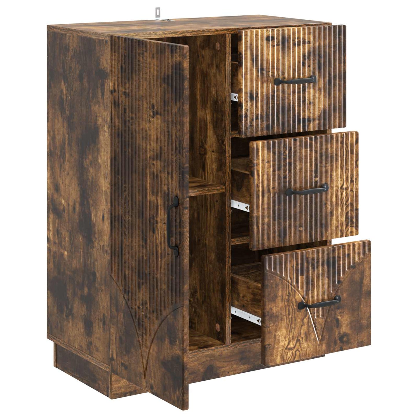 Sideboard Geräucherte Eiche 66 x 34,5 x 87 cm Holzwerkstoff