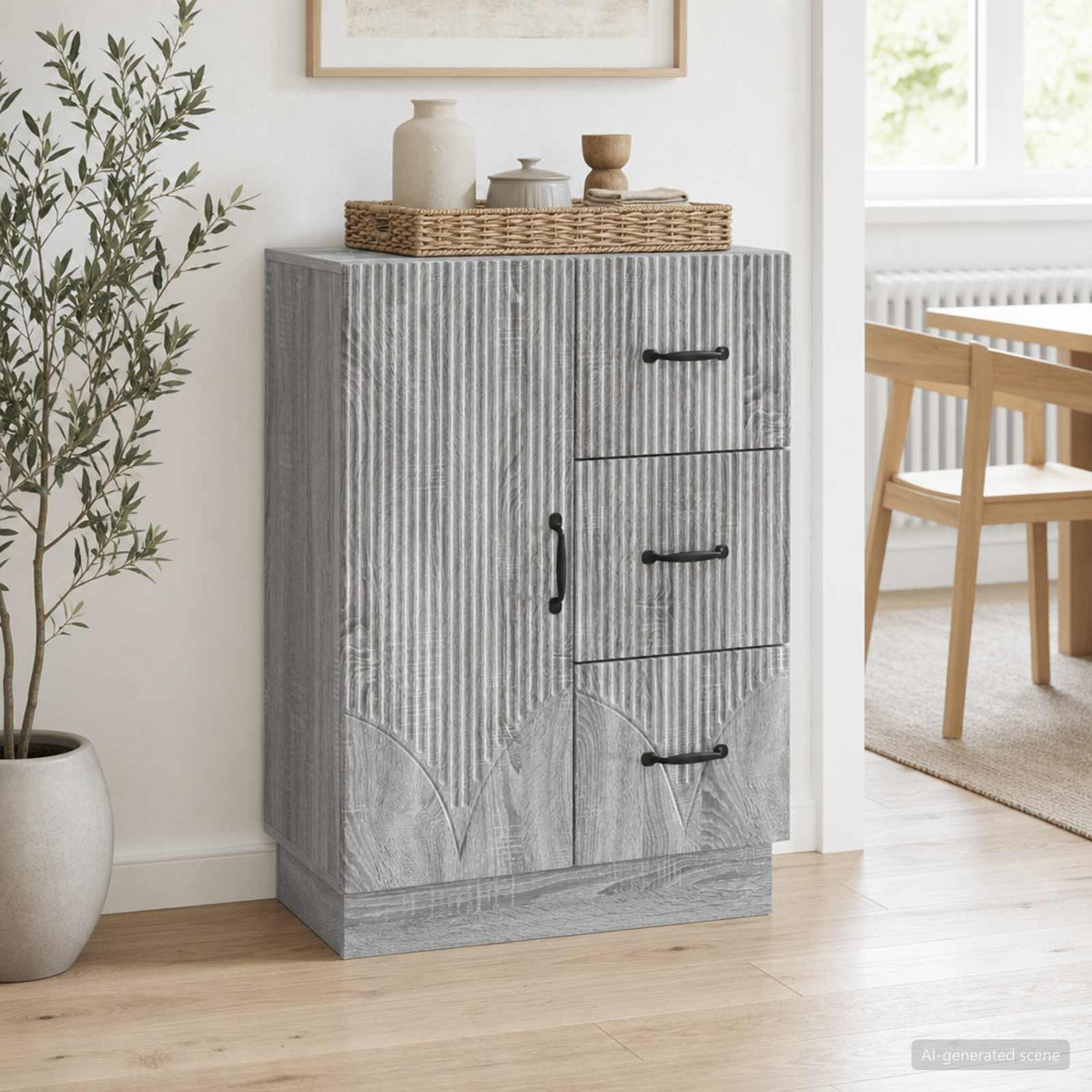 Sideboard Graues Sonoma 66 x 34,5 x 87 cm Holzwerkstoff
