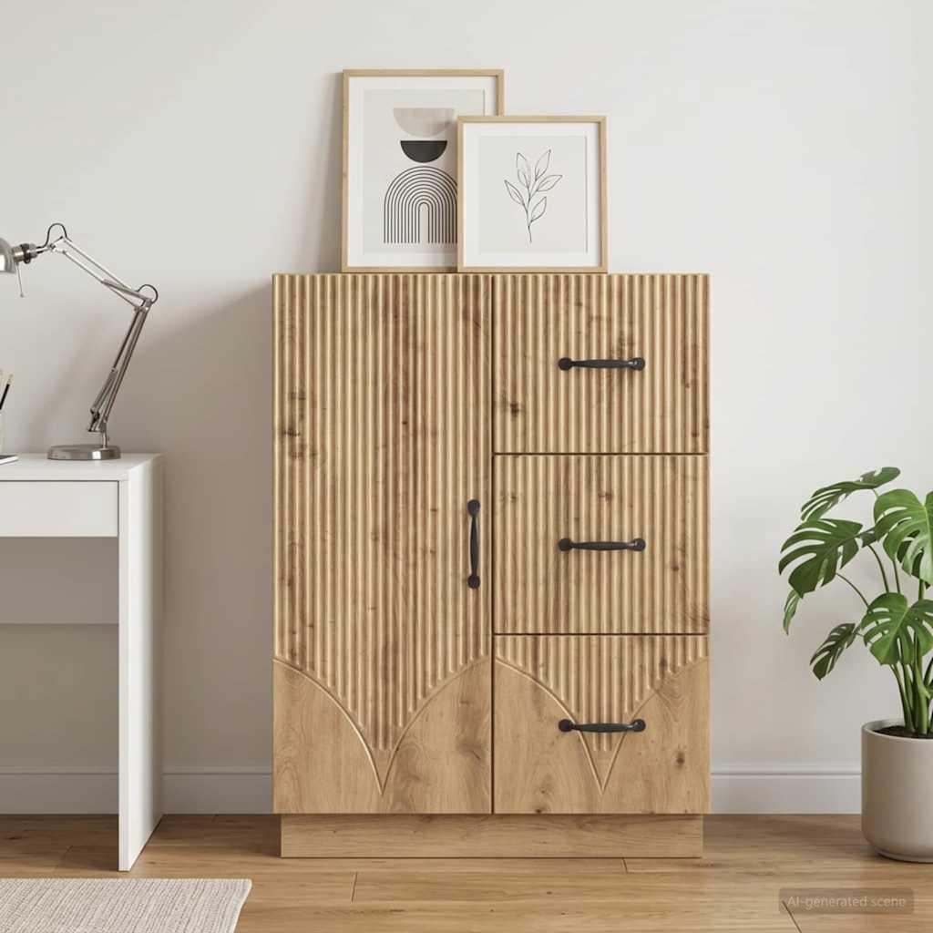 Sideboard Artisan-Eiche 66 x 34,5 x 87 cm Holzwerkstoff