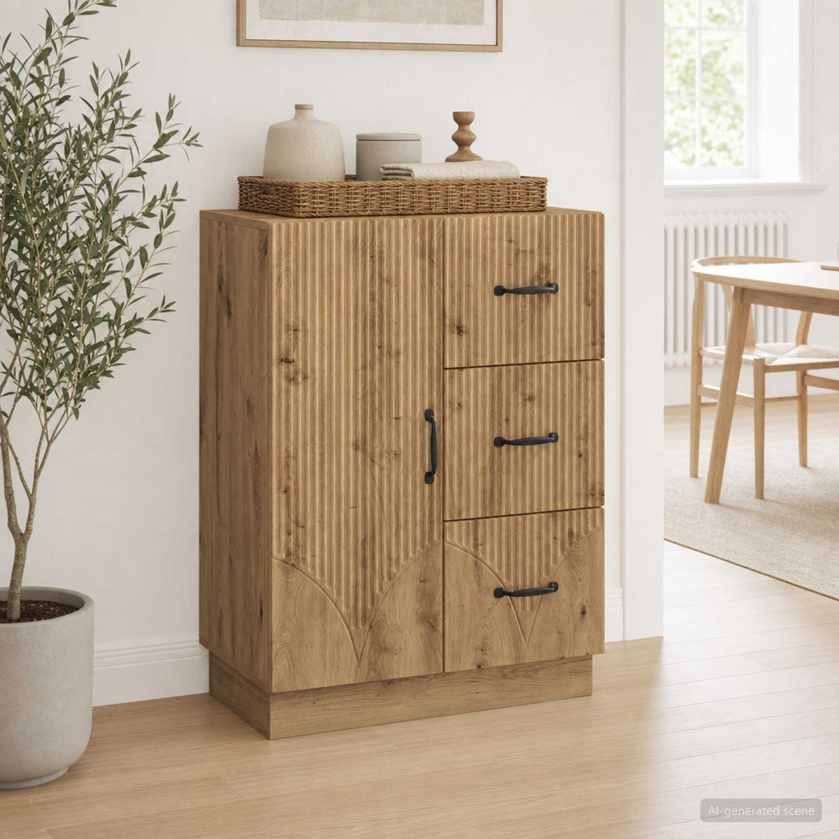 Sideboard Artisan-Eiche 66 x 34,5 x 87 cm Holzwerkstoff