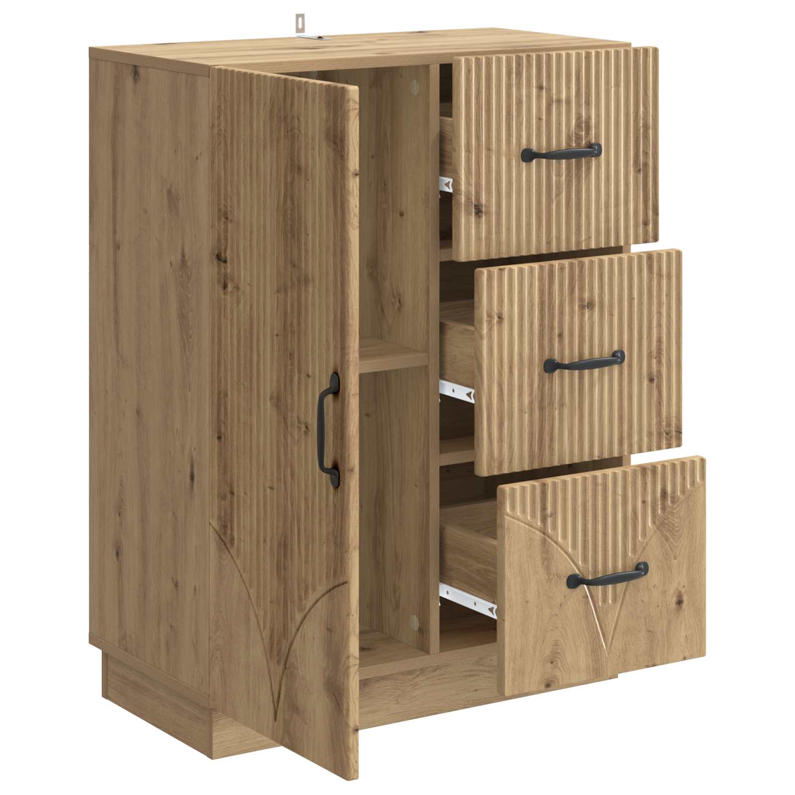 Sideboard Artisan-Eiche 66 x 34,5 x 87 cm Holzwerkstoff