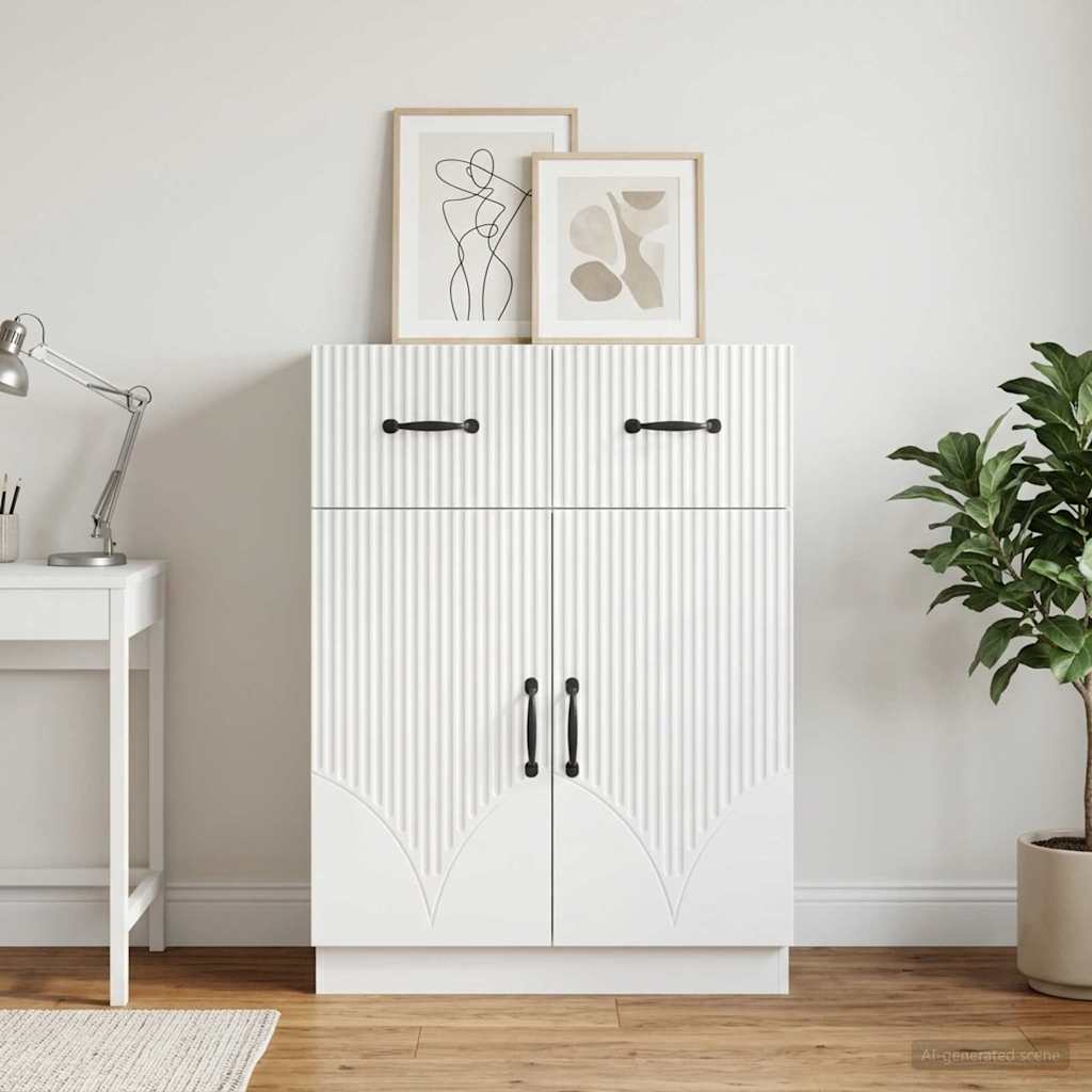 Sideboard Weiß 66 x 34,5 x 87 cm Holzwerkstoff