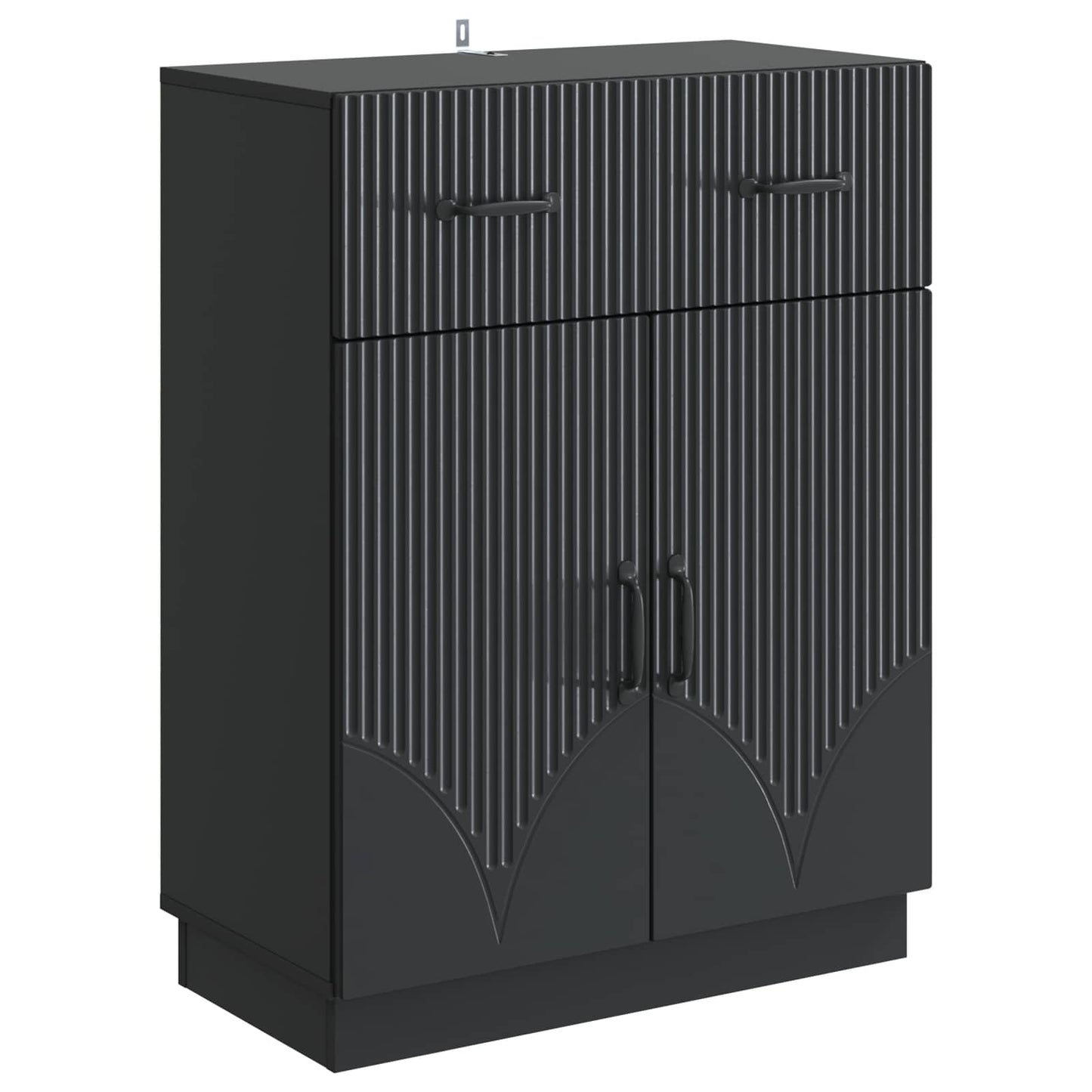 Sideboard Schwarz 66 x 34,5 x 87 cm Holzwerkstoff