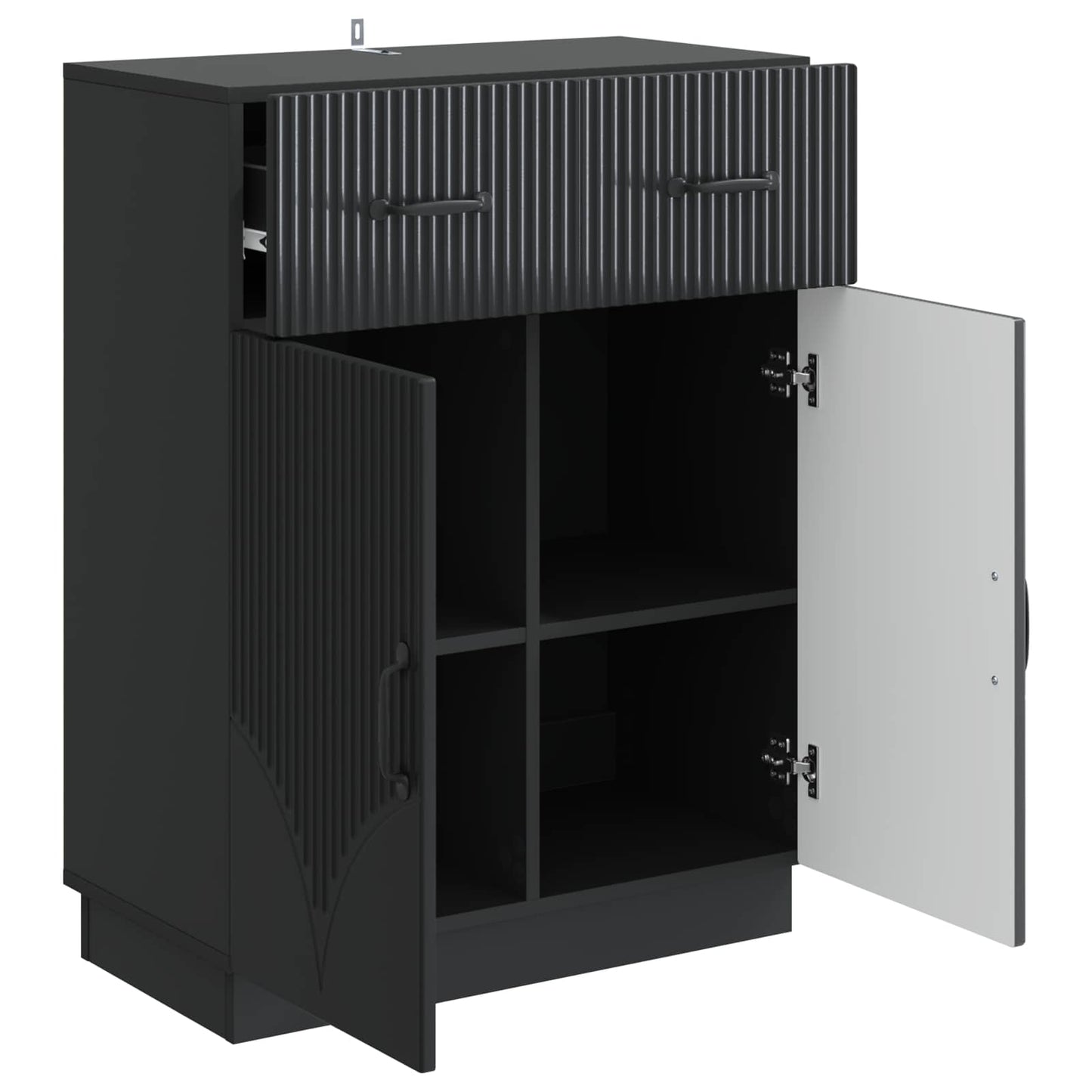 Sideboard Schwarz 66 x 34,5 x 87 cm Holzwerkstoff