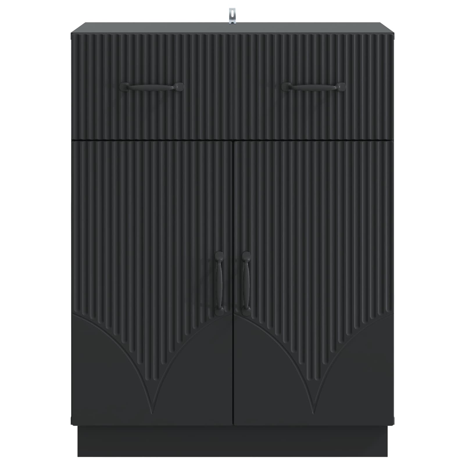 Sideboard Schwarz 66 x 34,5 x 87 cm Holzwerkstoff