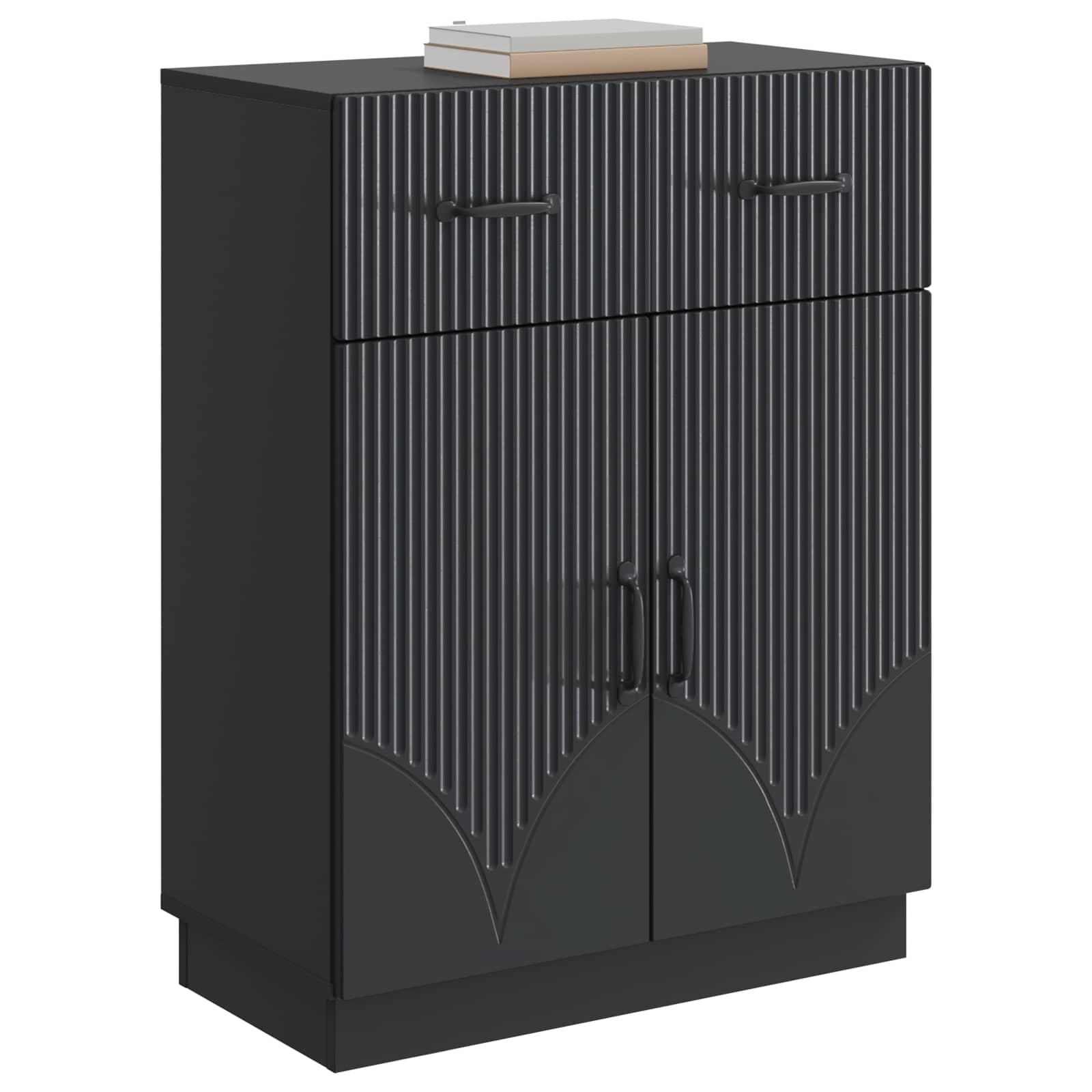 Sideboard Schwarz 66 x 34,5 x 87 cm Holzwerkstoff