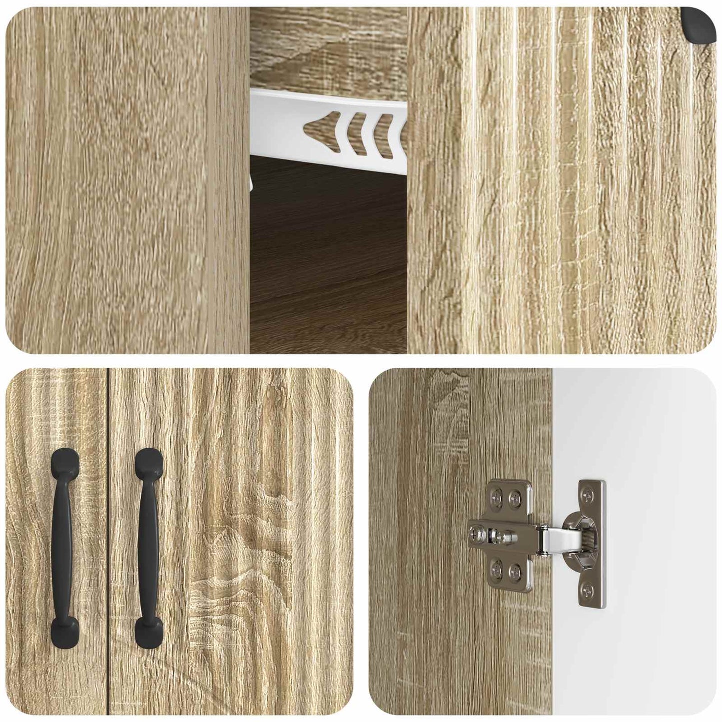 Sideboard Sonoma-Eiche 66 x 34,5 x 87 cm Holzwerkstoff