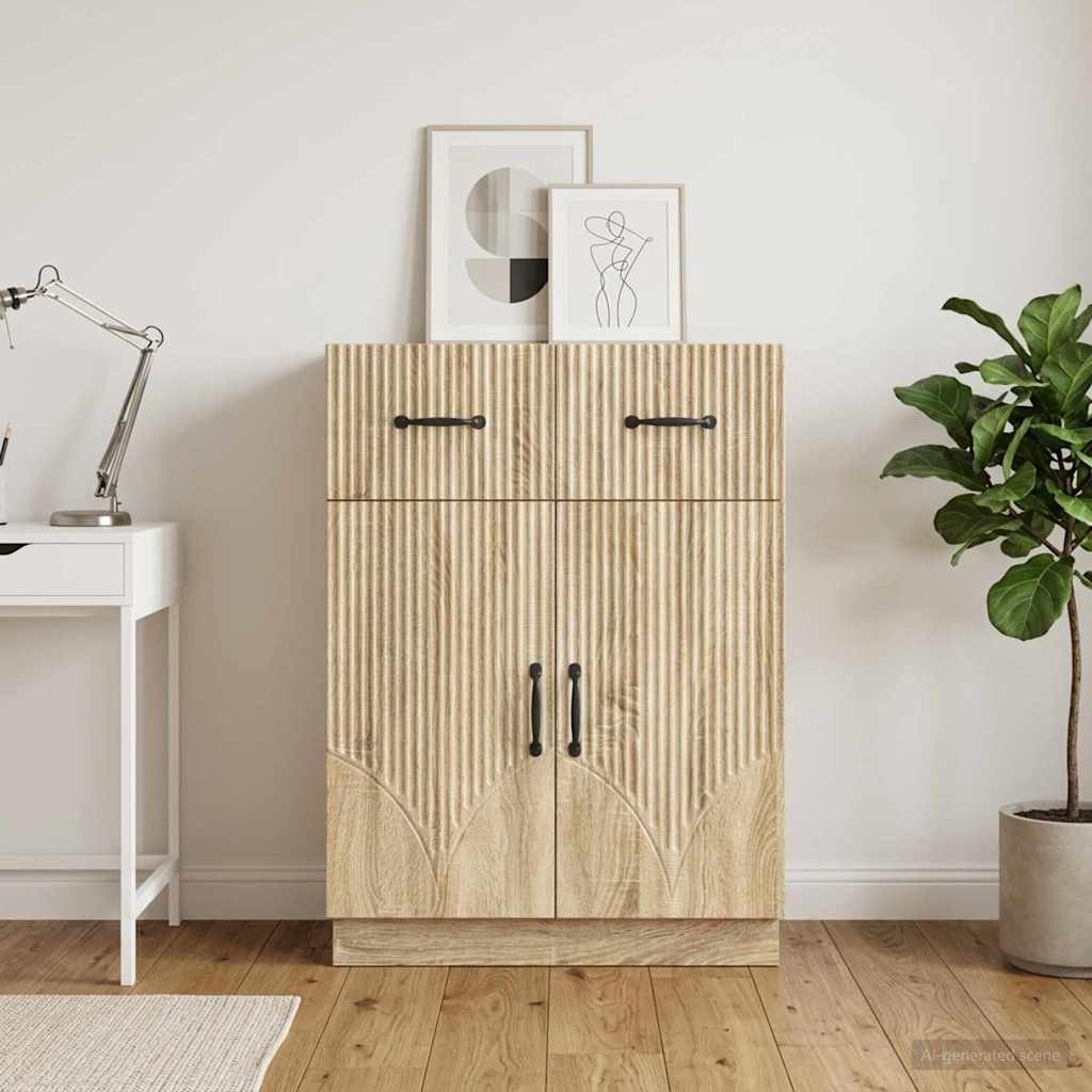 Sideboard Sonoma-Eiche 66 x 34,5 x 87 cm Holzwerkstoff