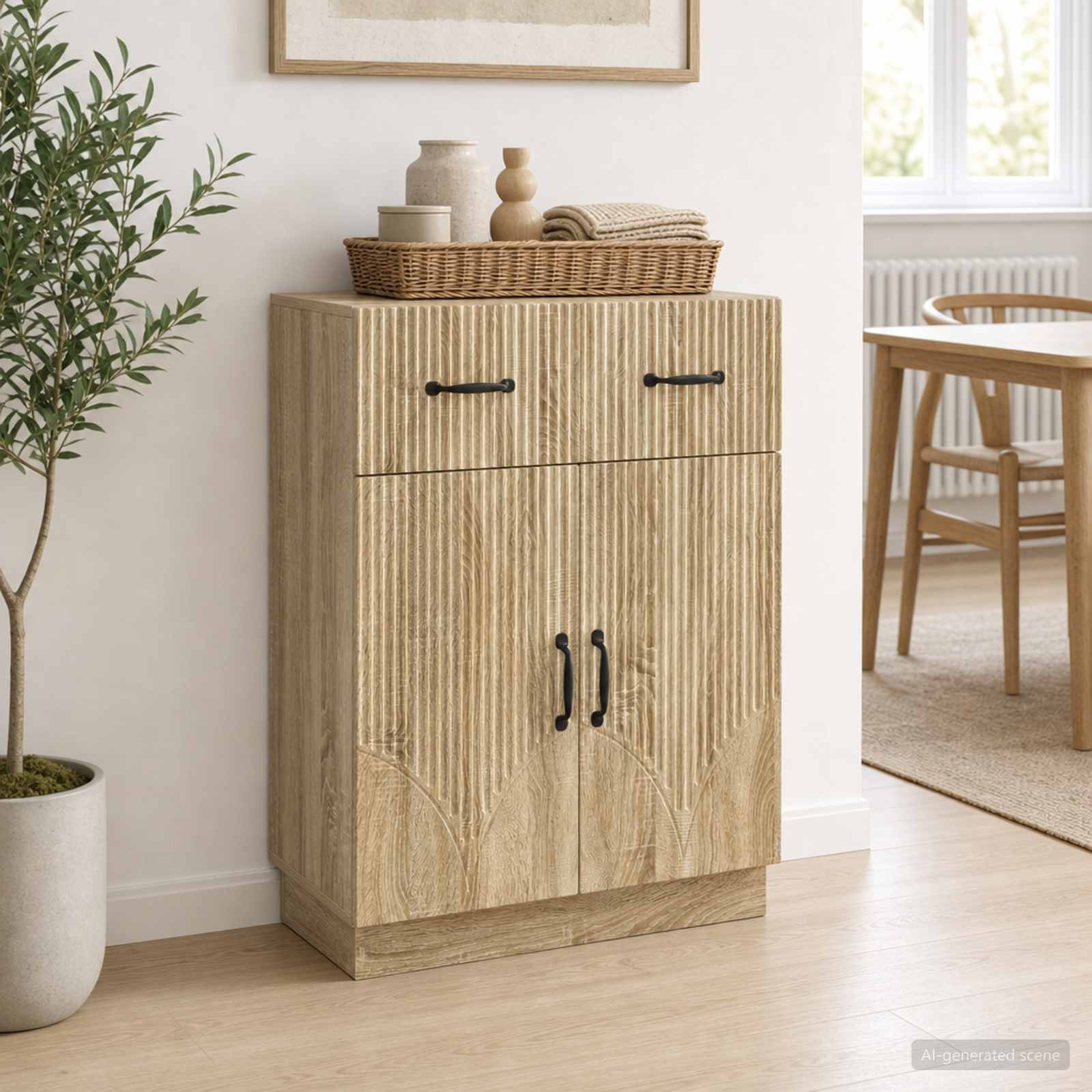 Sideboard Sonoma-Eiche 66 x 34,5 x 87 cm Holzwerkstoff