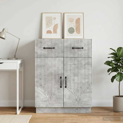 Sideboard Betongrau 66 x 34,5 x 87 cm Holzwerkstoff