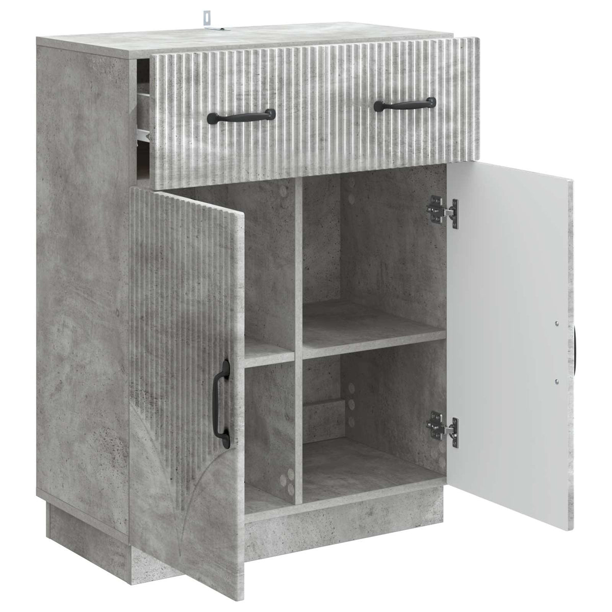 Sideboard Betongrau 66 x 34,5 x 87 cm Holzwerkstoff