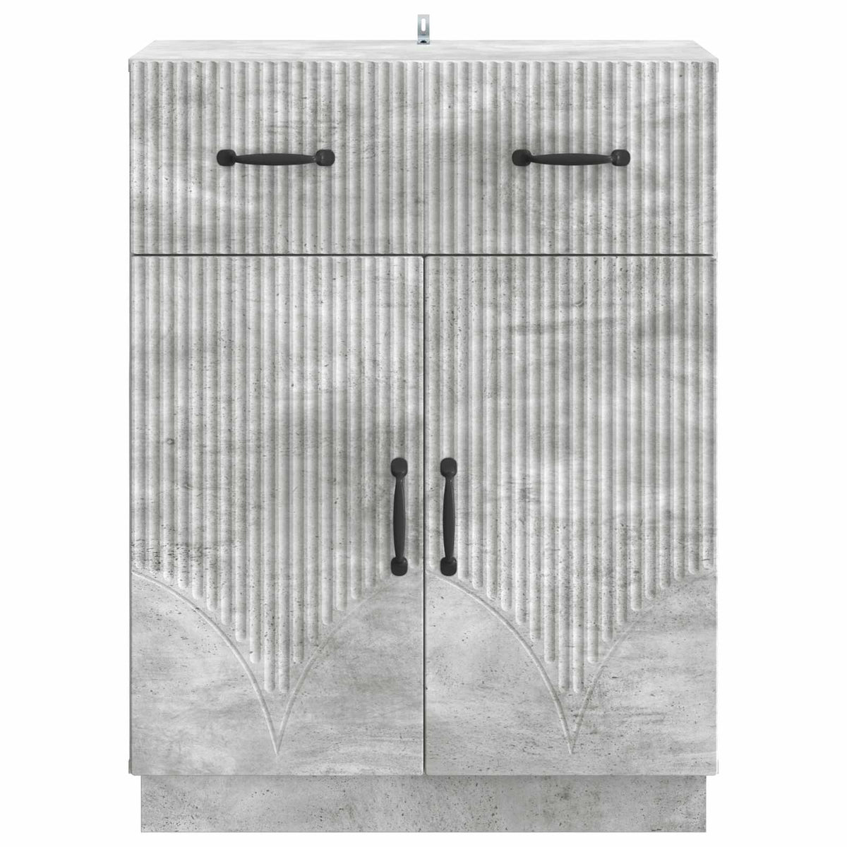 Sideboard Betongrau 66 x 34,5 x 87 cm Holzwerkstoff