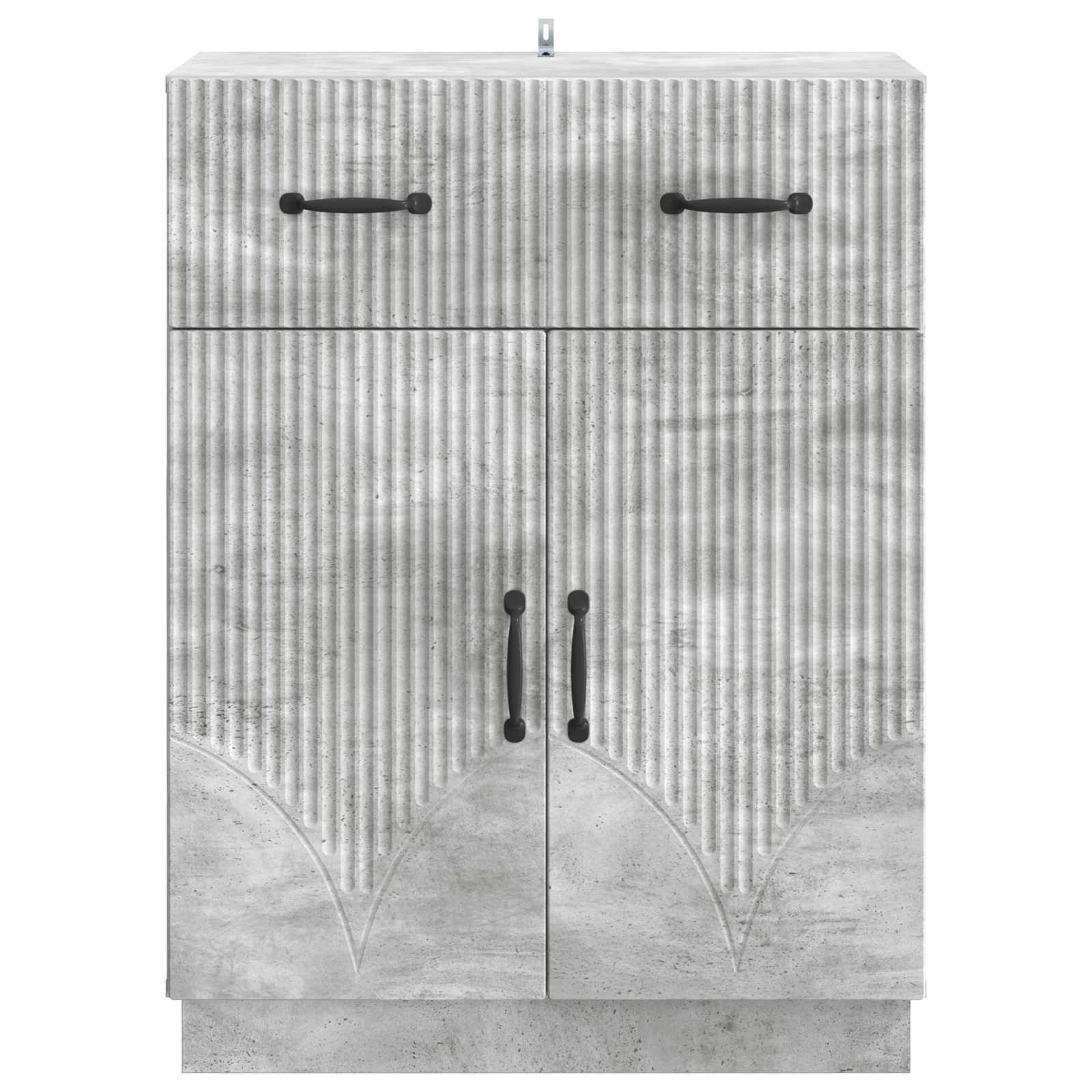Sideboard Betongrau 66 x 34,5 x 87 cm Holzwerkstoff