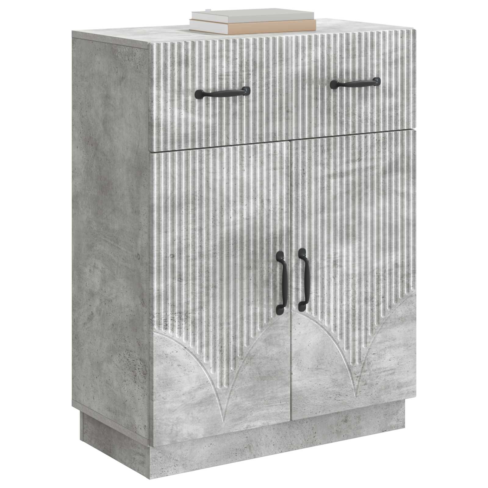 Sideboard Betongrau 66 x 34,5 x 87 cm Holzwerkstoff