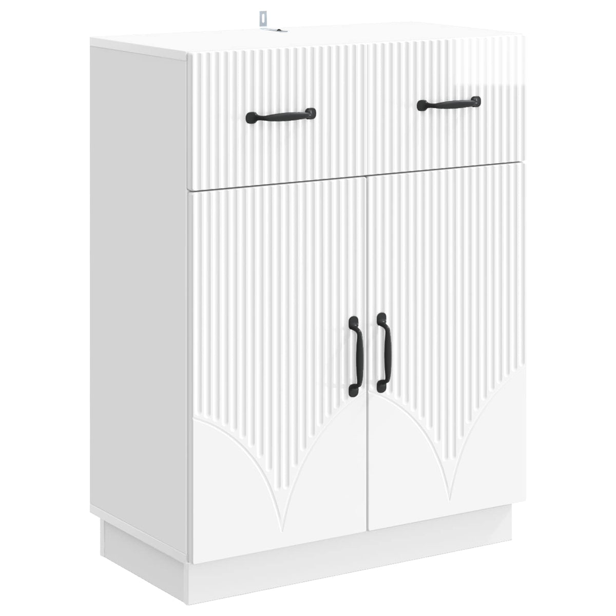 Sideboard Hochglanz Weiß 66 x 34,5 x 87 cm Holzwerkstoff