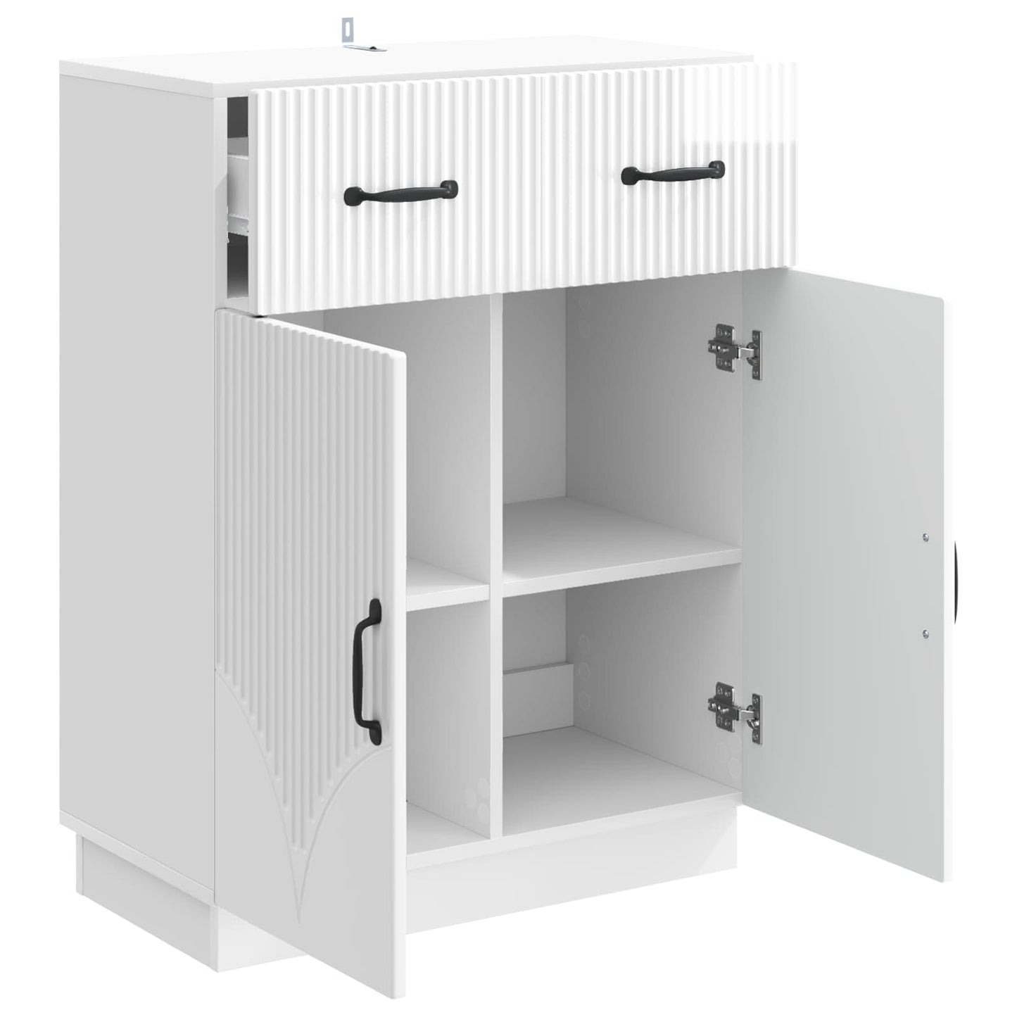 Sideboard Hochglanz Weiß 66 x 34,5 x 87 cm Holzwerkstoff