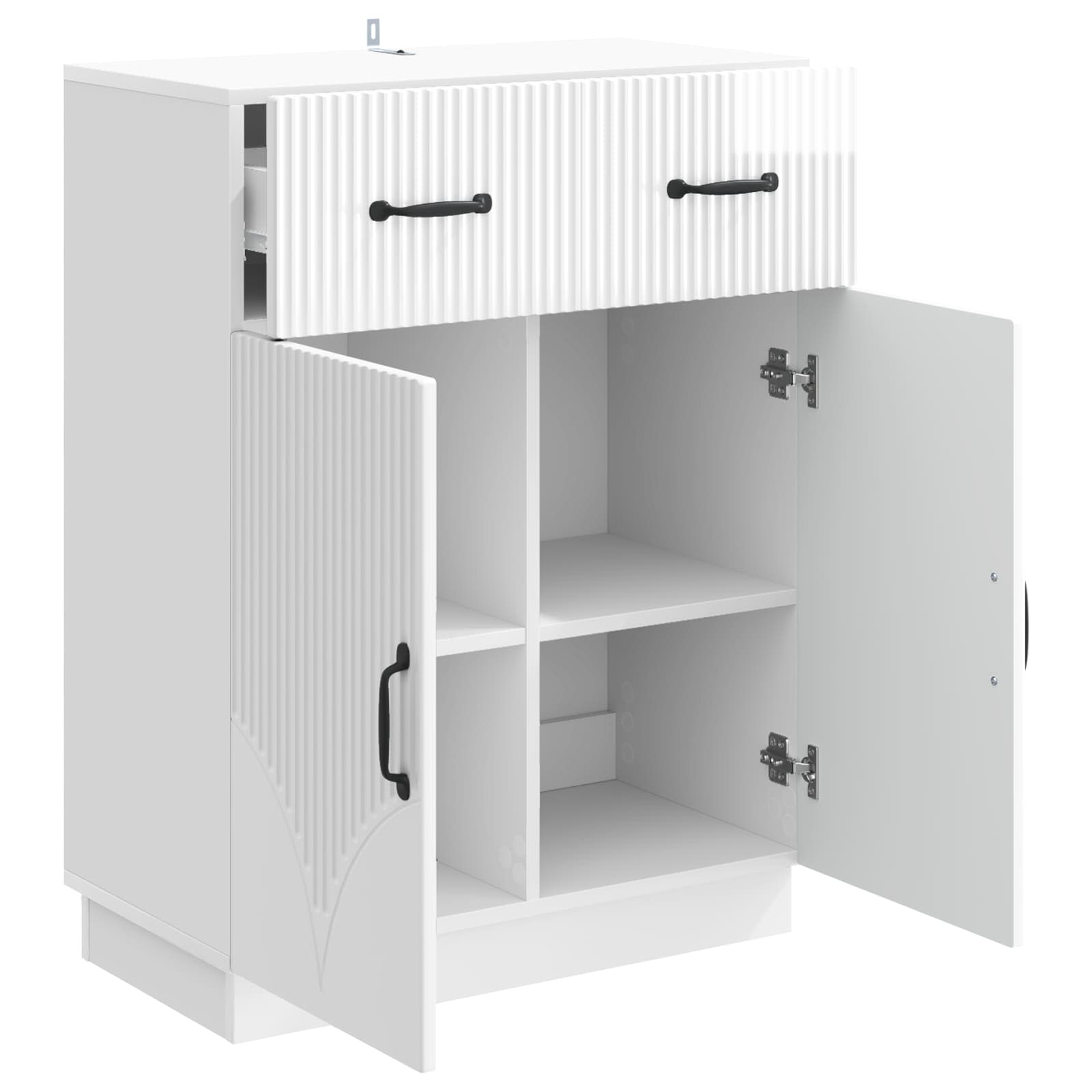 Sideboard Hochglanz Weiß 66 x 34,5 x 87 cm Holzwerkstoff