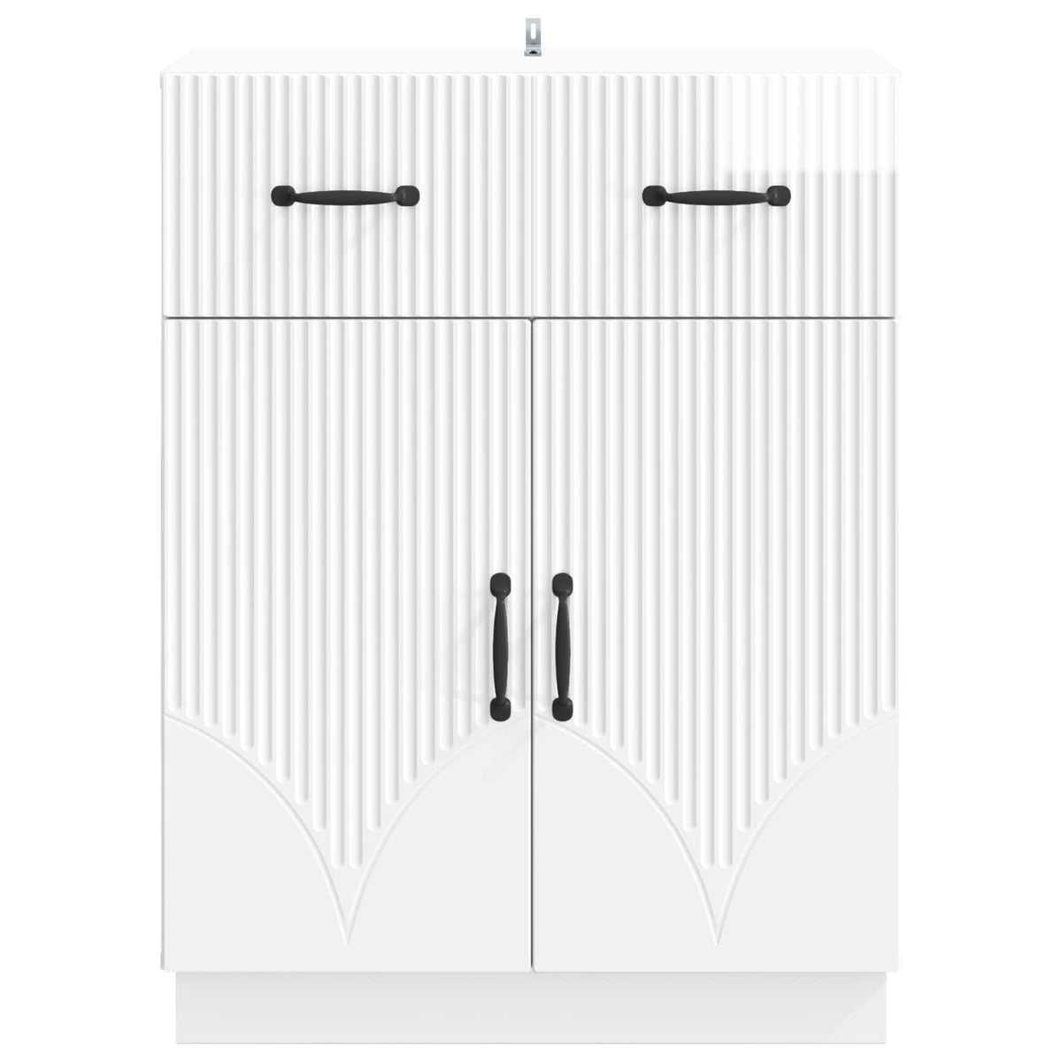 Sideboard Hochglanz Weiß 66 x 34,5 x 87 cm Holzwerkstoff