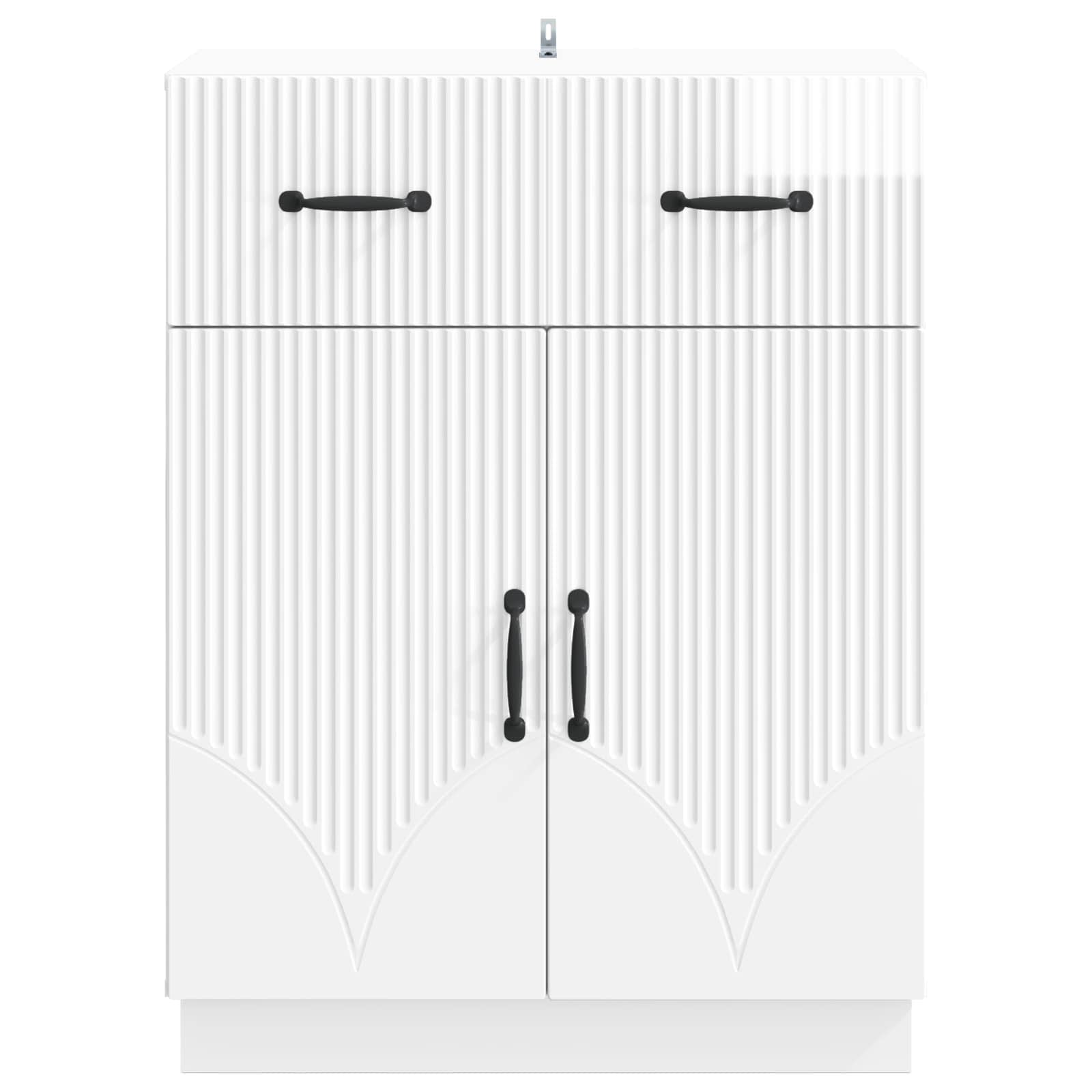 Sideboard Hochglanz Weiß 66 x 34,5 x 87 cm Holzwerkstoff