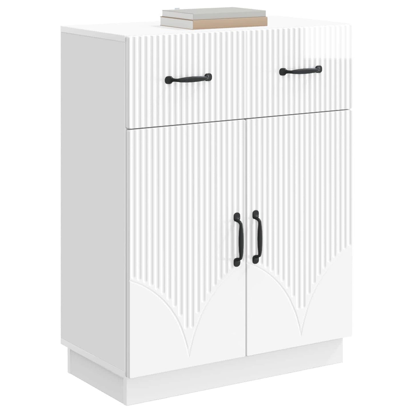Sideboard Hochglanz Weiß 66 x 34,5 x 87 cm Holzwerkstoff