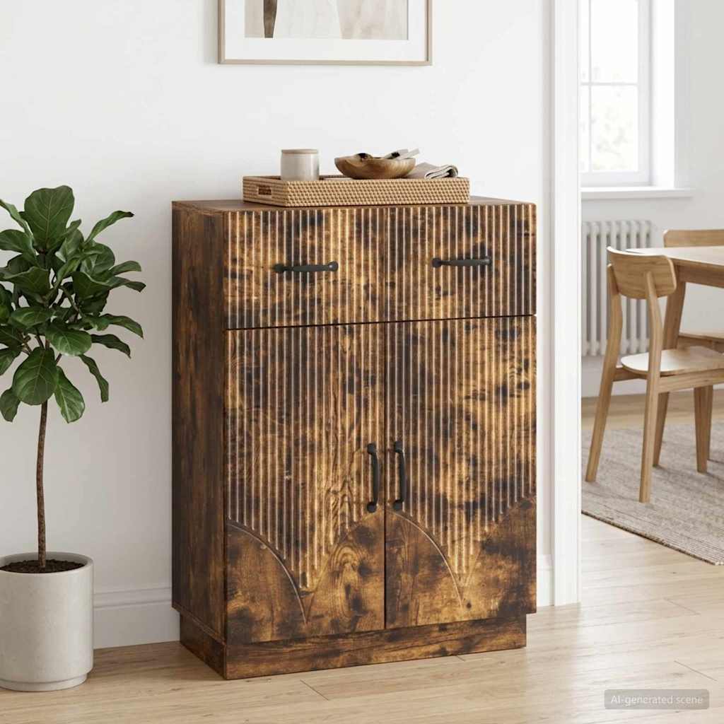 Sideboard Geräucherte Eiche 66 x 34,5 x 87 cm Holzwerkstoff