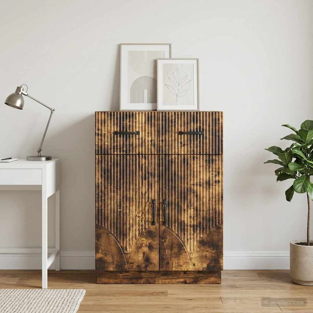 Sideboard Geräucherte Eiche 66 x 34,5 x 87 cm Holzwerkstoff