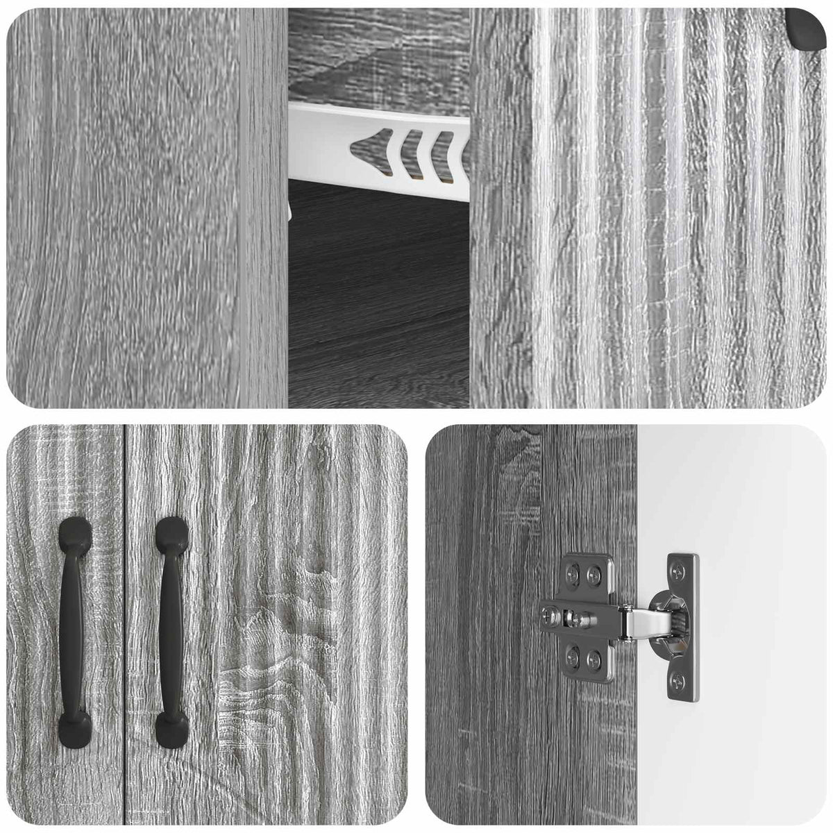 Sideboard Graues Sonoma 66 x 34,5 x 87 cm Holzwerkstoff