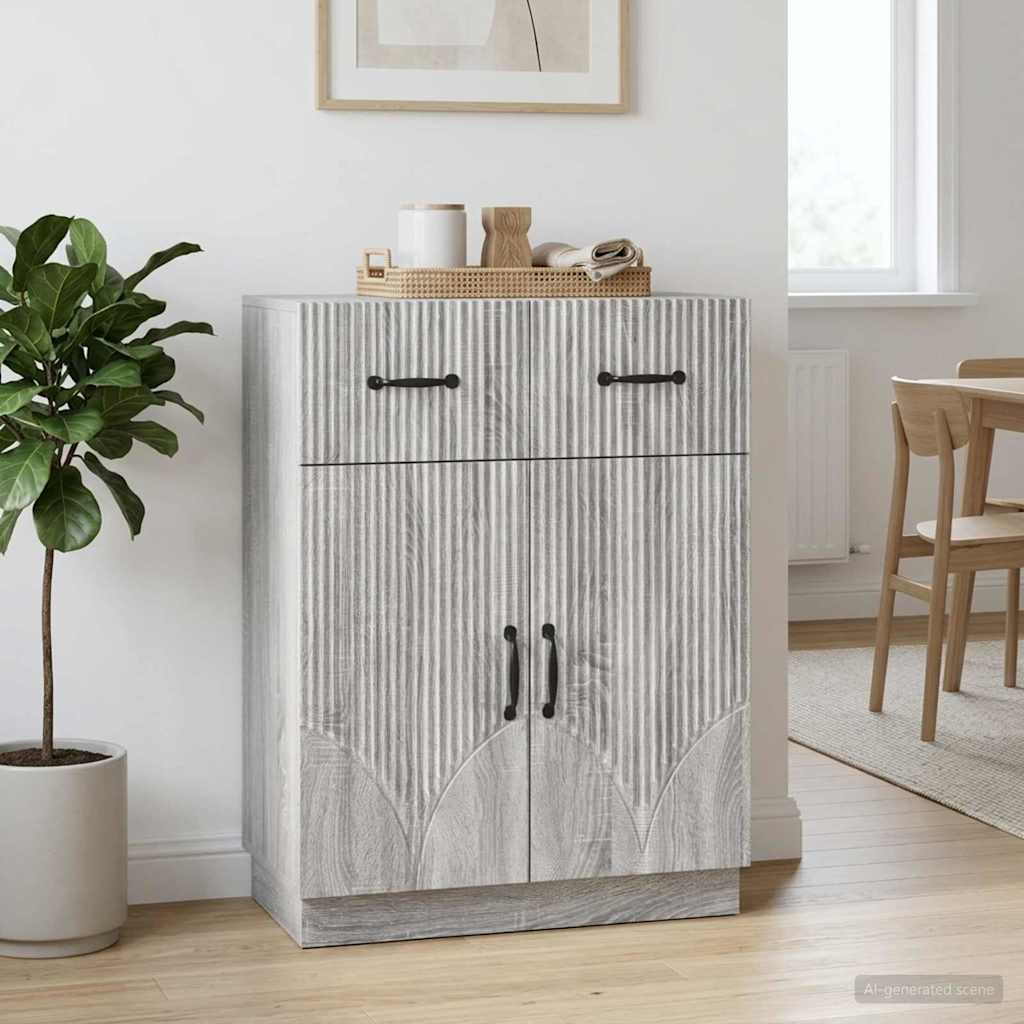 Sideboard Graues Sonoma 66 x 34,5 x 87 cm Holzwerkstoff