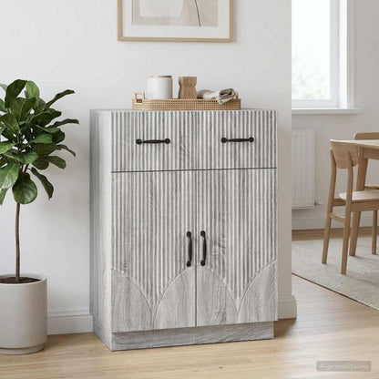Sideboard Graues Sonoma 66 x 34,5 x 87 cm Holzwerkstoff