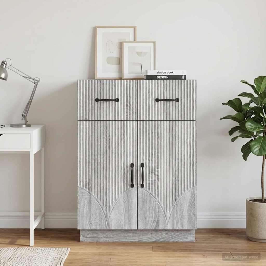 Sideboard Graues Sonoma 66 x 34,5 x 87 cm Holzwerkstoff
