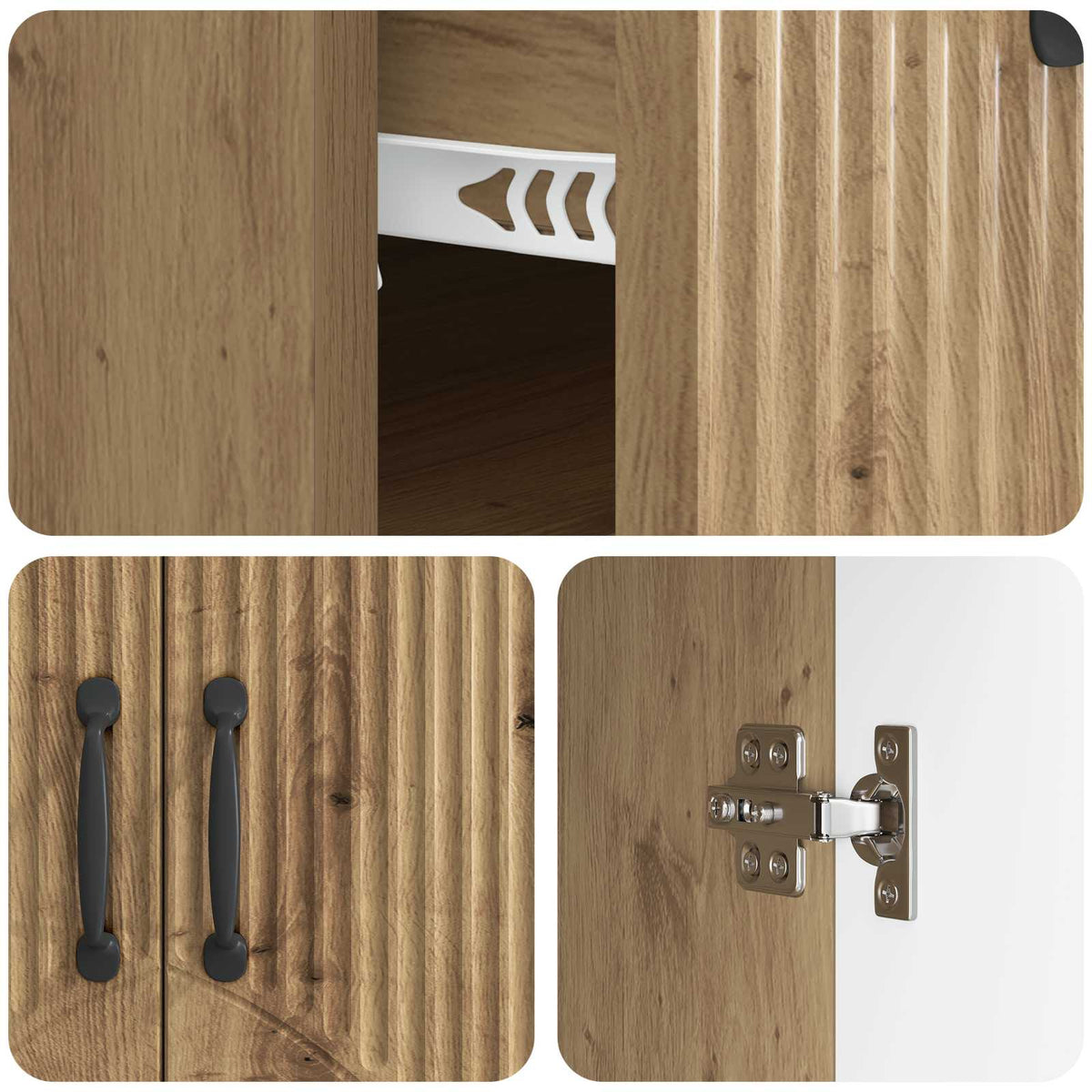 Sideboard Artisan-Eiche 66 x 34,5 x 87 cm Holzwerkstoff