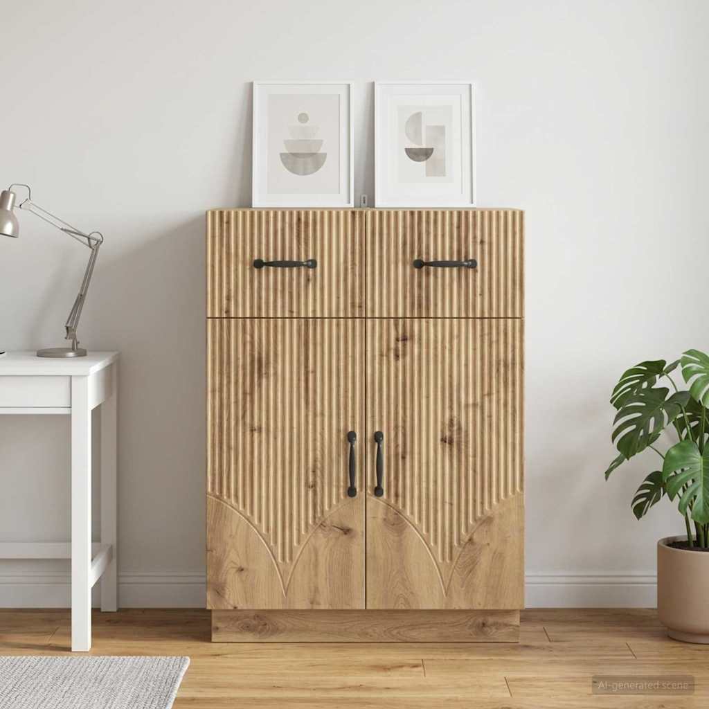 Sideboard Artisan-Eiche 66 x 34,5 x 87 cm Holzwerkstoff