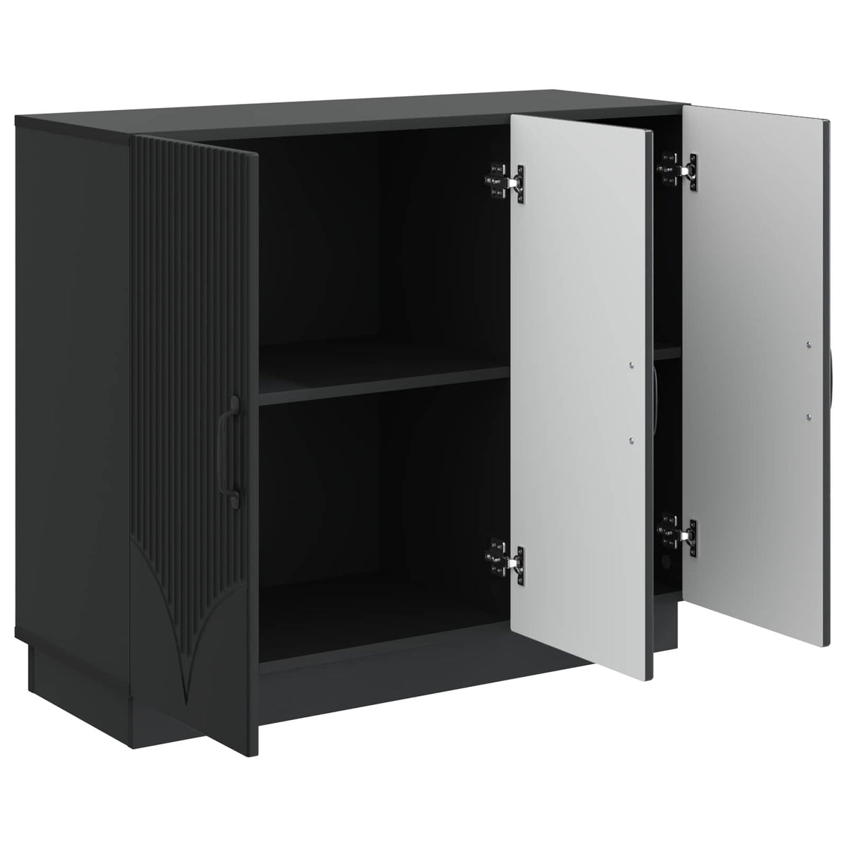 Sideboard Schwarz 89 x 34,5 x 77 cm Holzwerkstoff