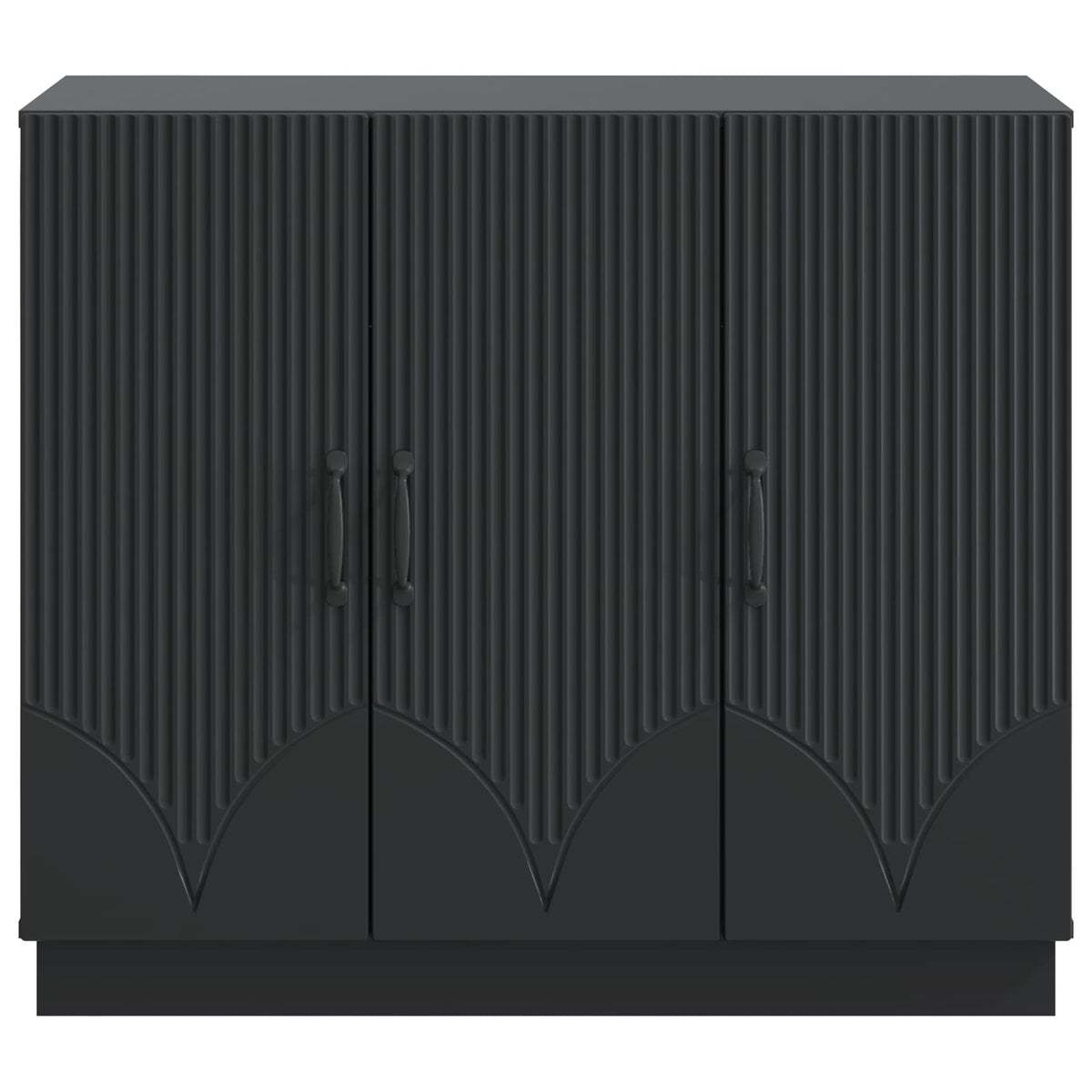 Sideboard Schwarz 89 x 34,5 x 77 cm Holzwerkstoff