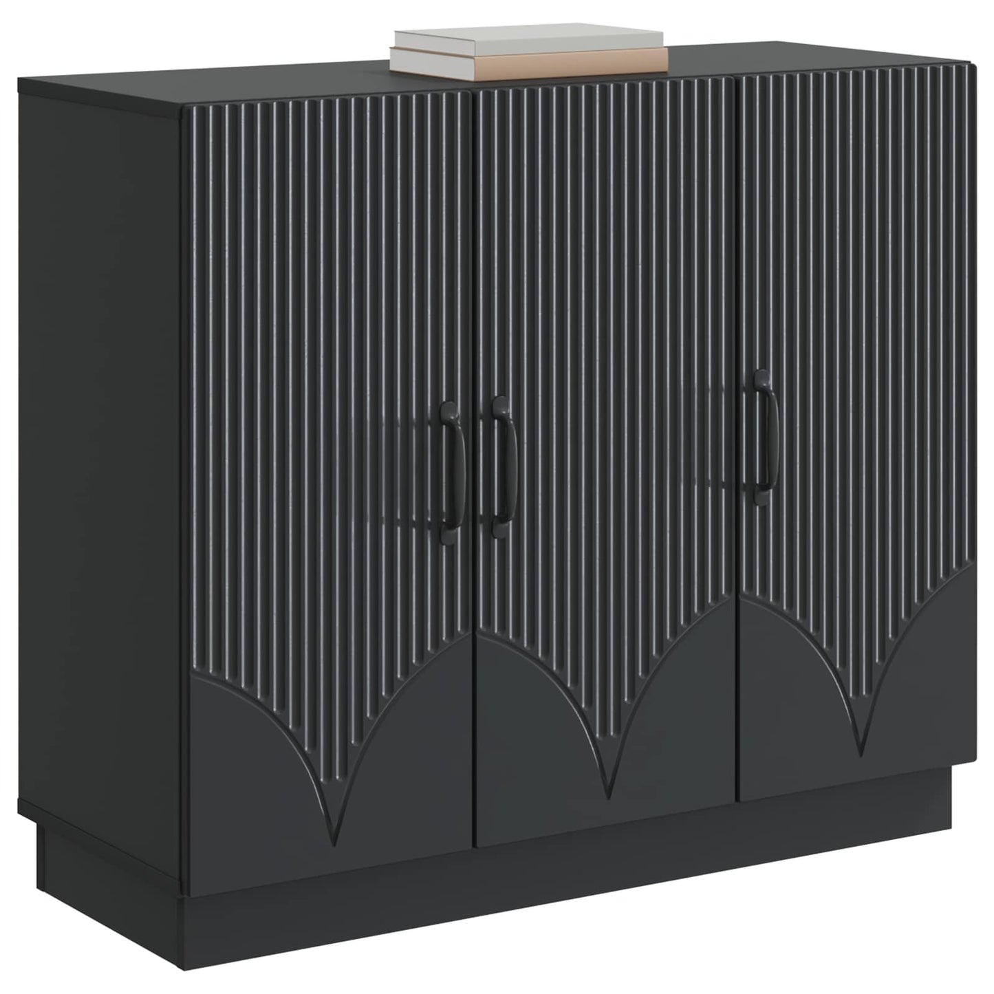 Sideboard Schwarz 89 x 34,5 x 77 cm Holzwerkstoff