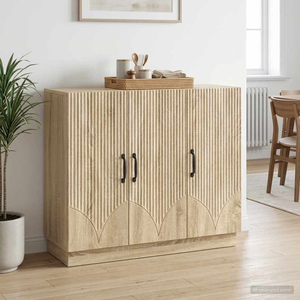 Sideboard Sonoma-Eiche 89 x 34,5 x 77 cm Holzwerkstoff