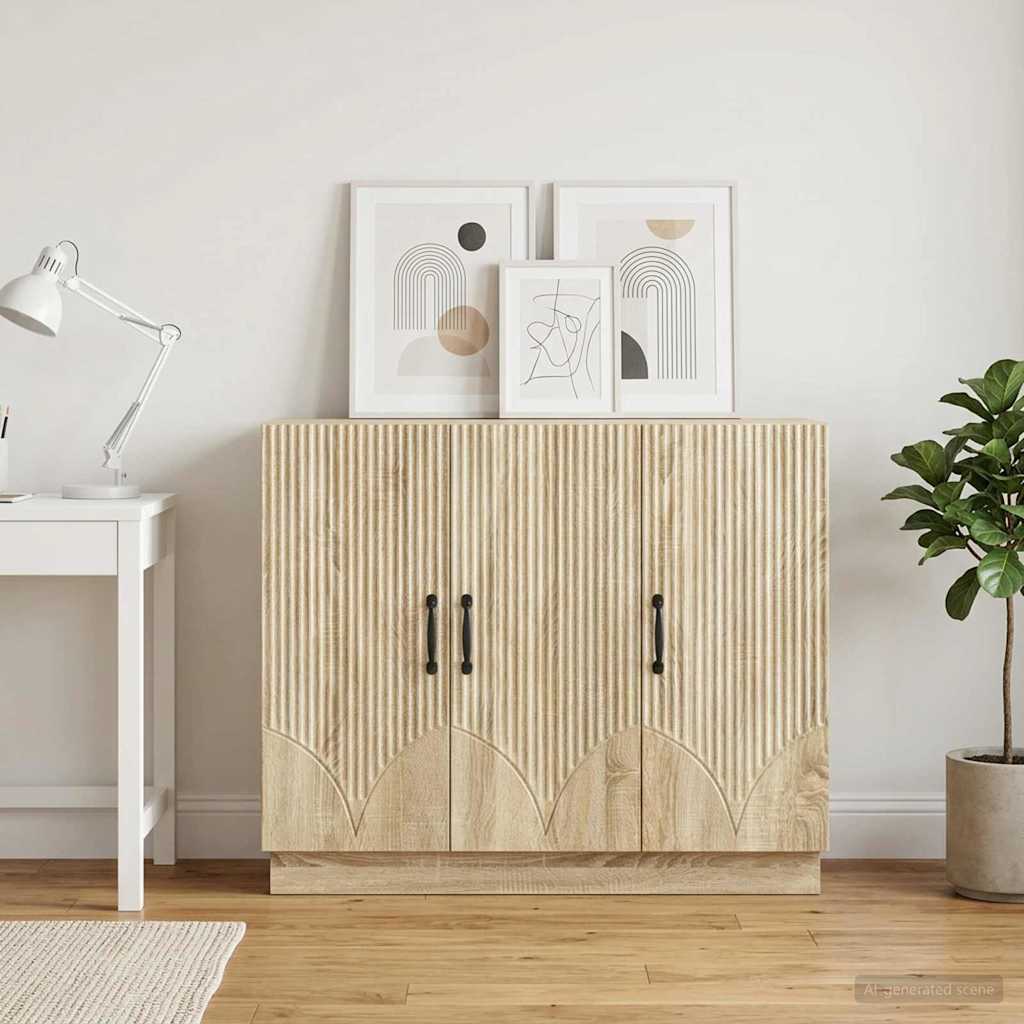 Sideboard Sonoma-Eiche 89 x 34,5 x 77 cm Holzwerkstoff