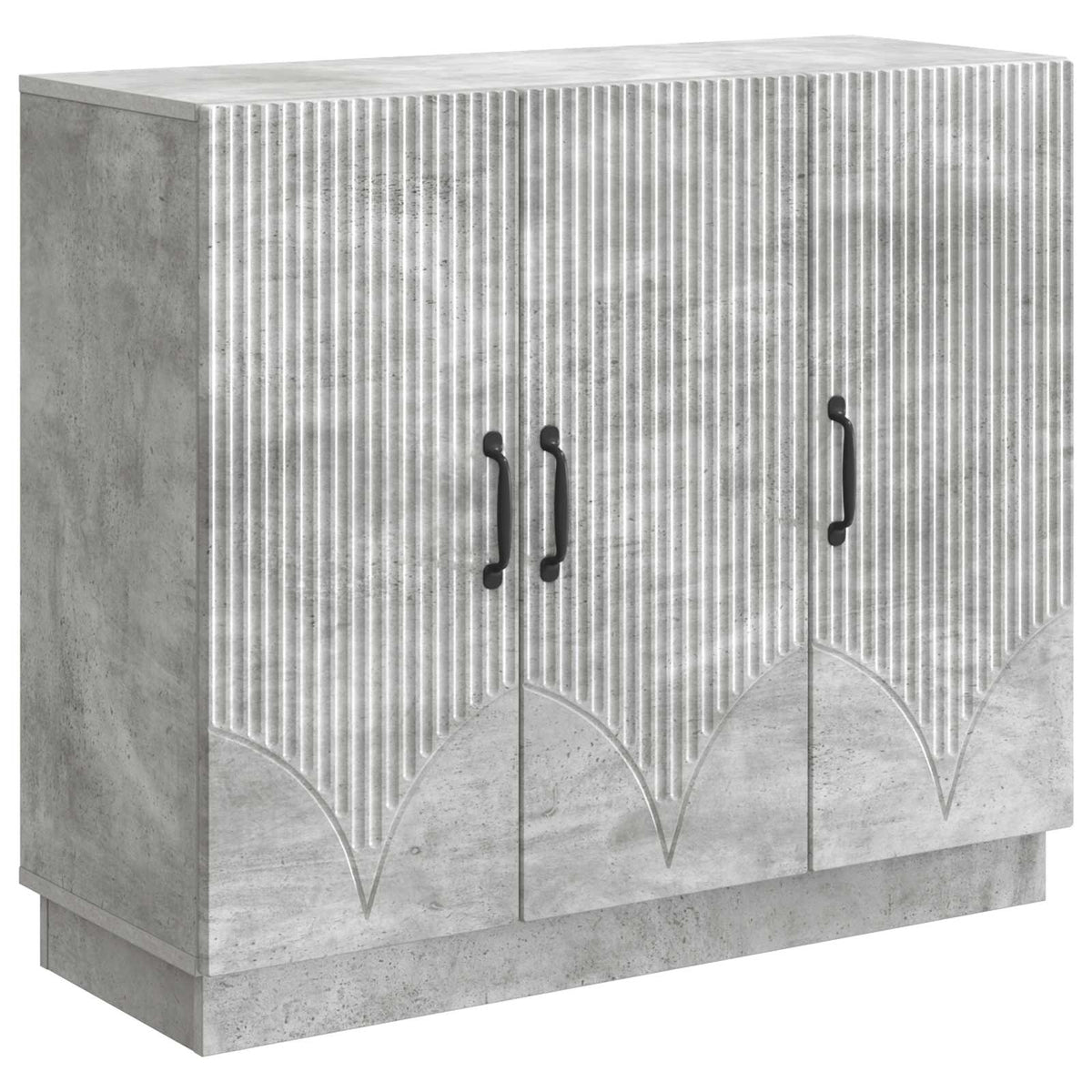 Sideboard Betongrau 89 x 34,5 x 77 cm Holzwerkstoff