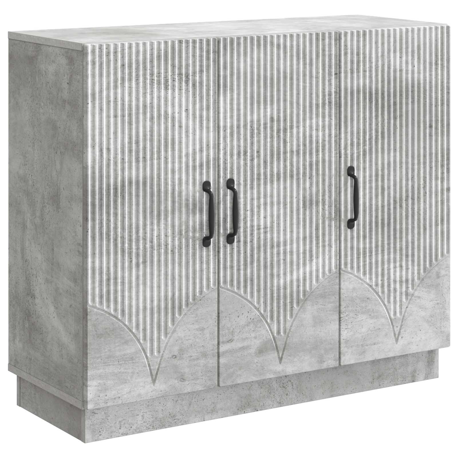 Sideboard Betongrau 89 x 34,5 x 77 cm Holzwerkstoff