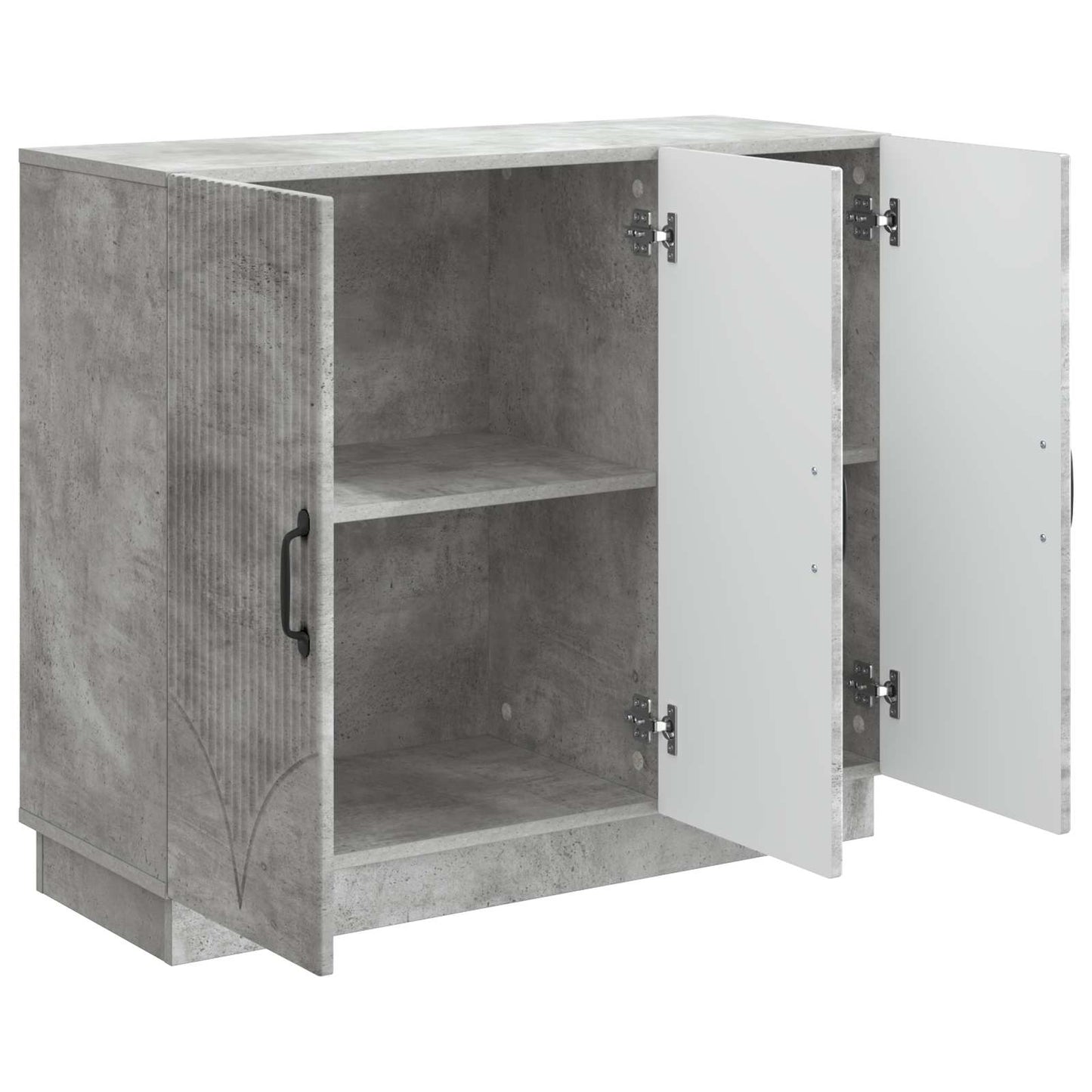 Sideboard Betongrau 89 x 34,5 x 77 cm Holzwerkstoff